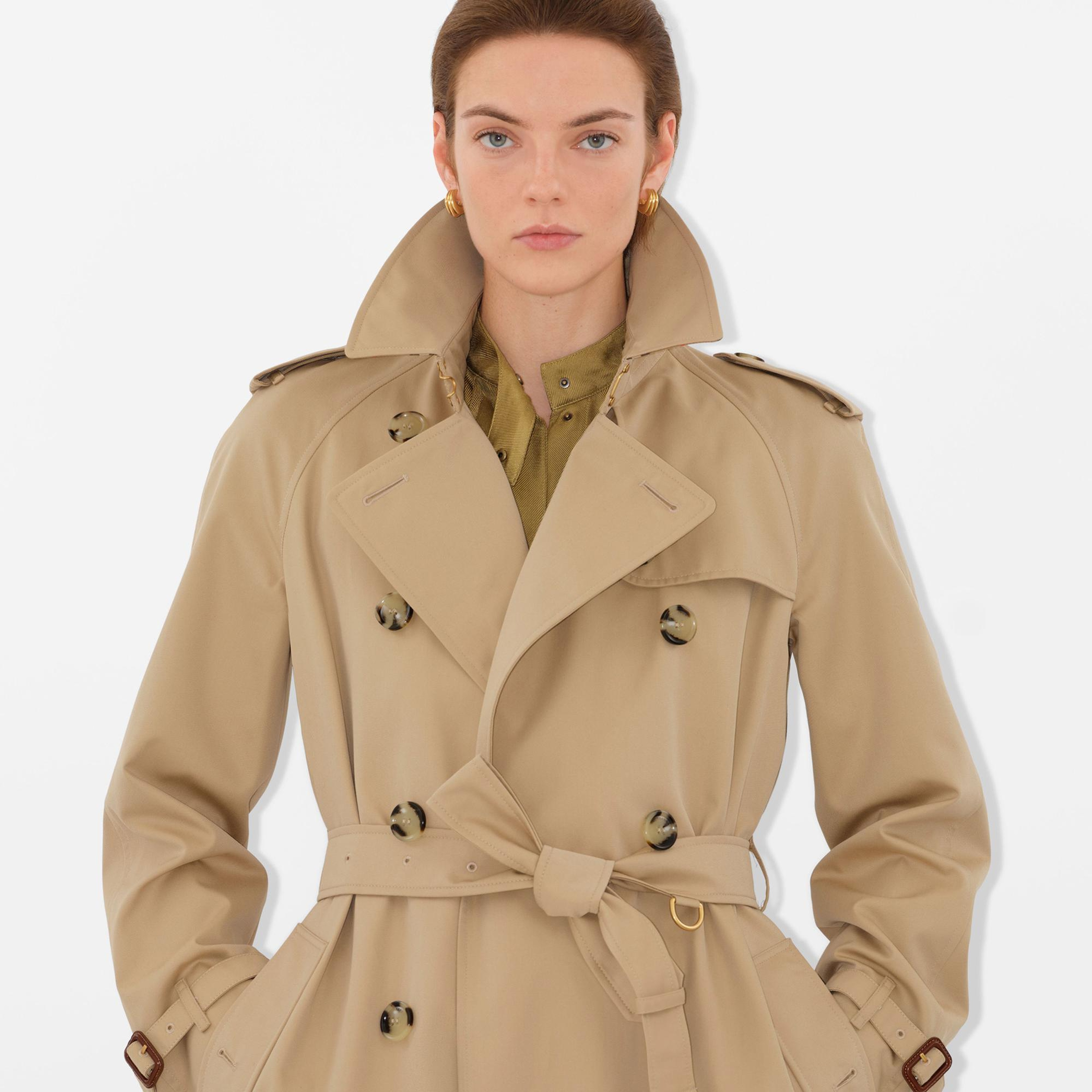 Burberry Long Waterloo Heritage Kadın Bej Trençkot