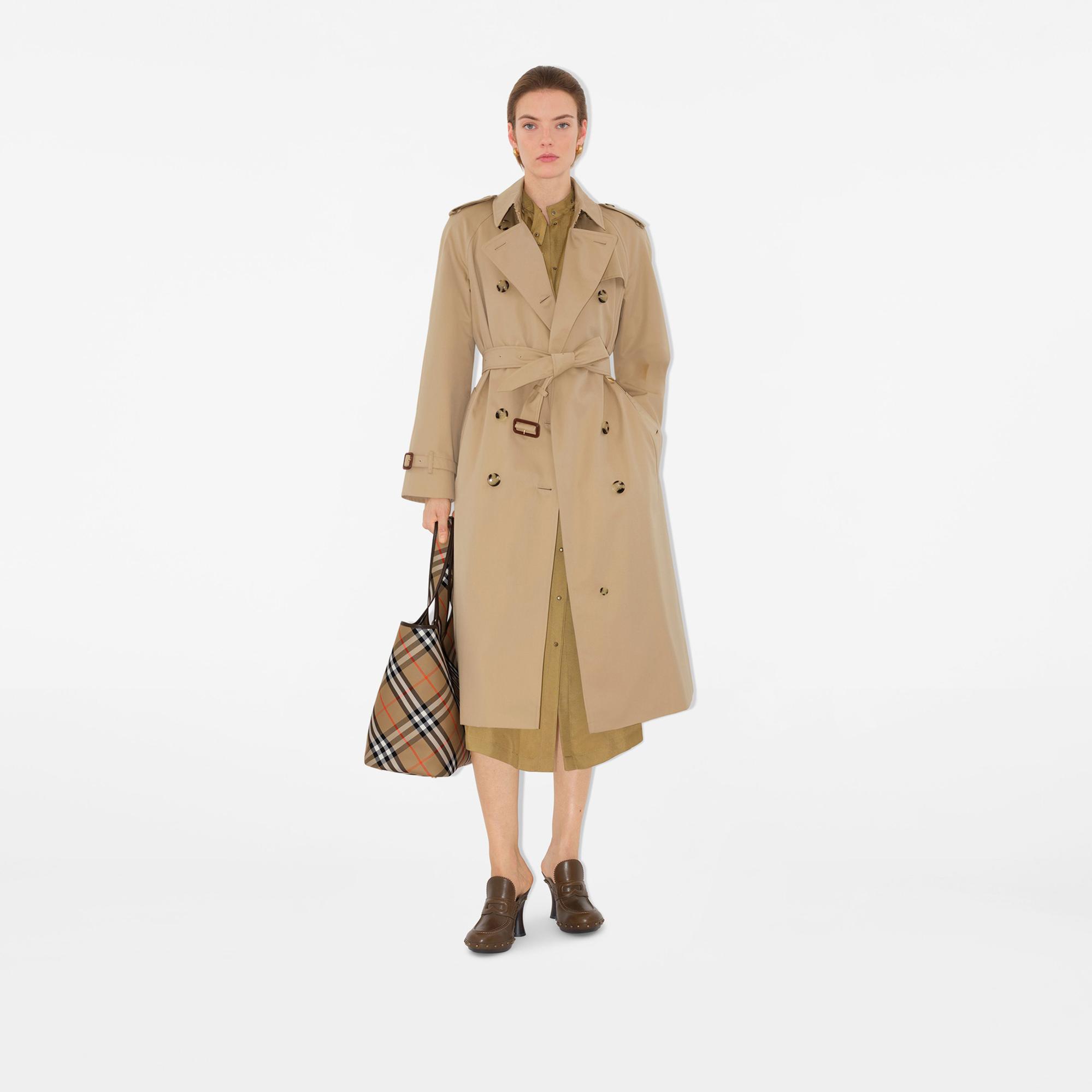 Burberry Long Waterloo Heritage Kadın Bej Trençkot