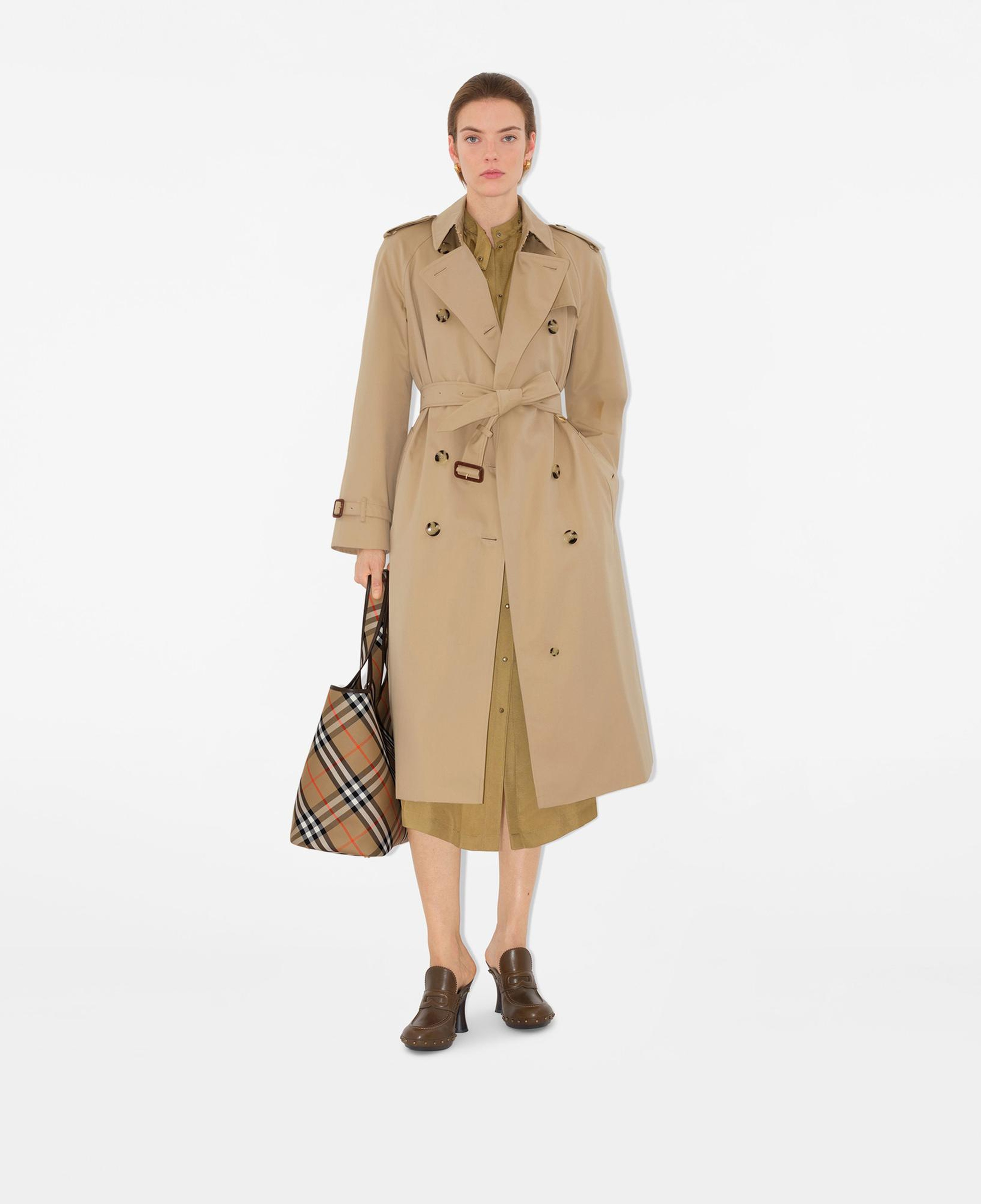 Burberry Long Waterloo Heritage Kadın Bej Trençkot