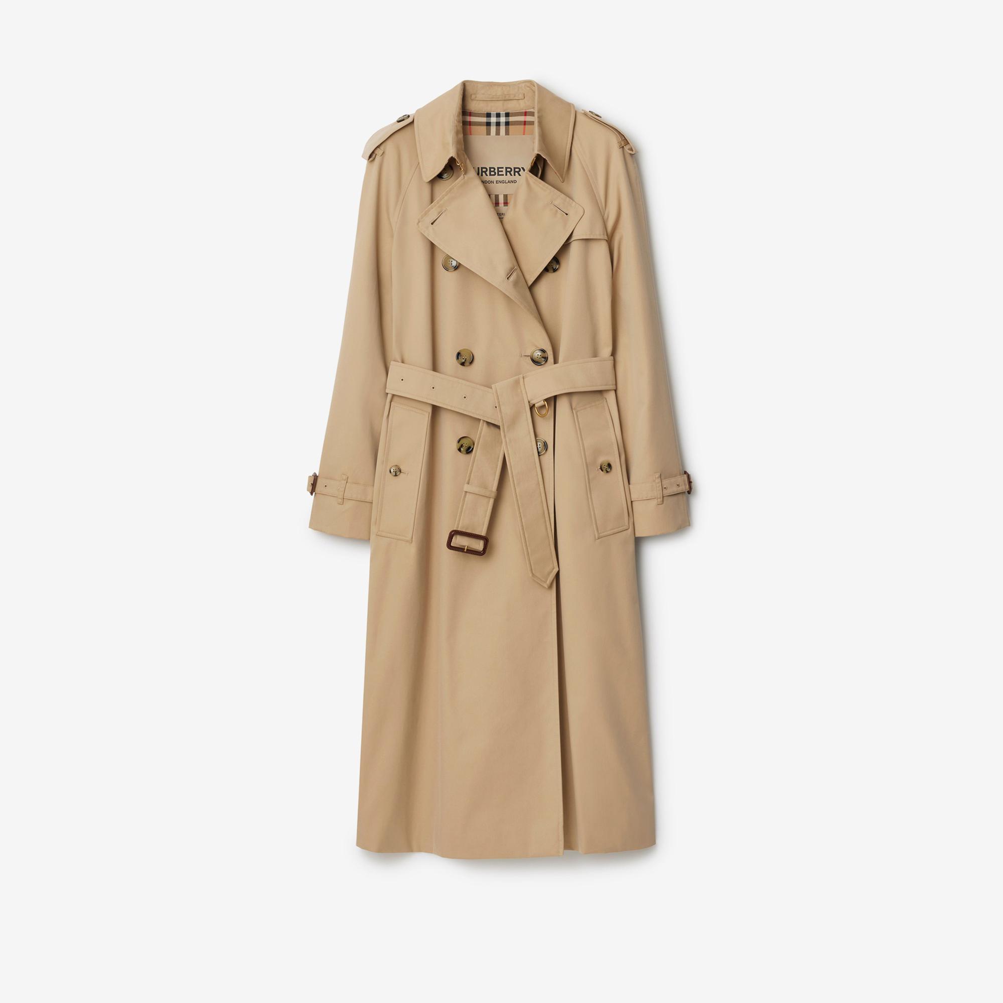 Burberry Long Waterloo Heritage Kadın Bej Trençkot