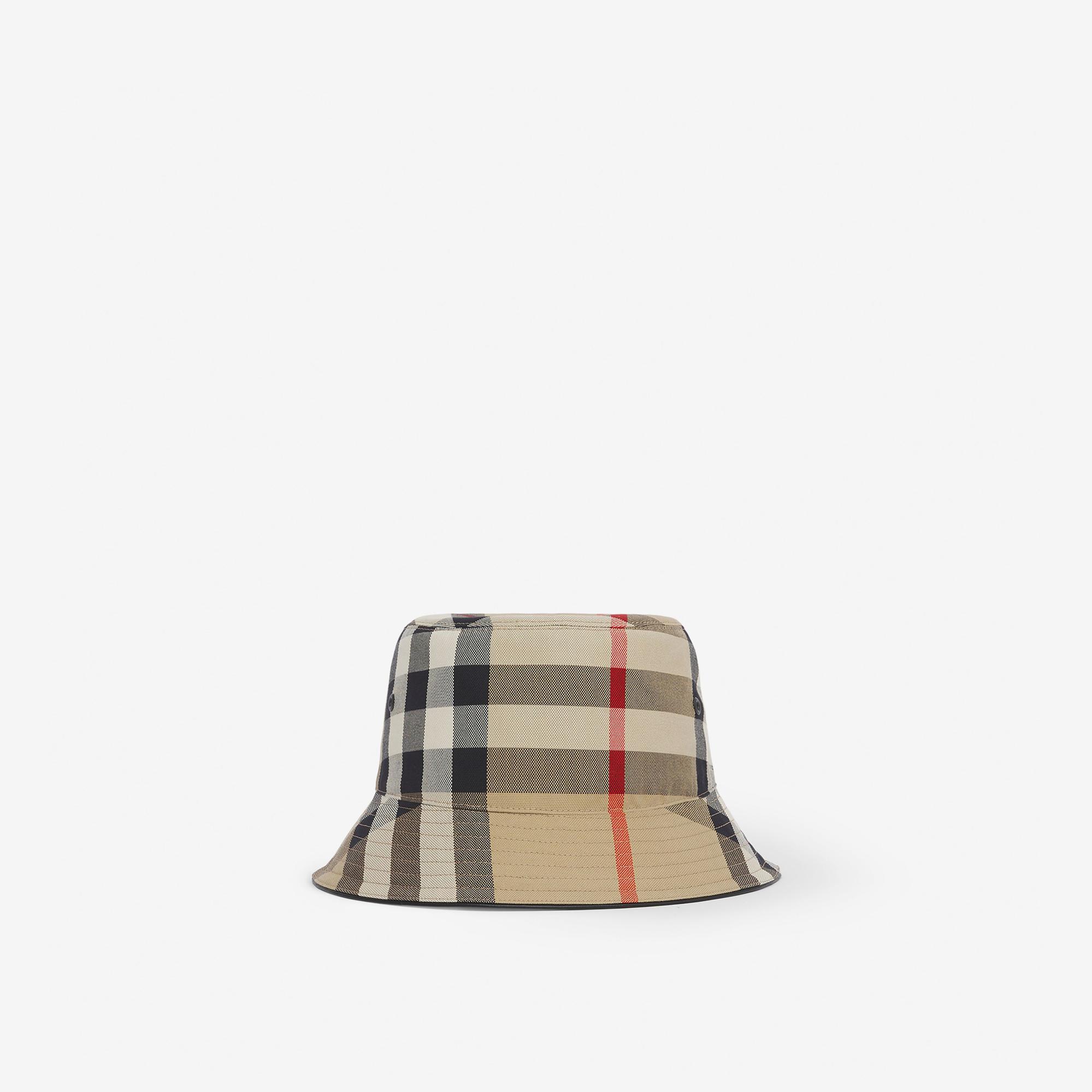 Burberry Exaggerated Cotton Bucket Erkek Bej Şapka