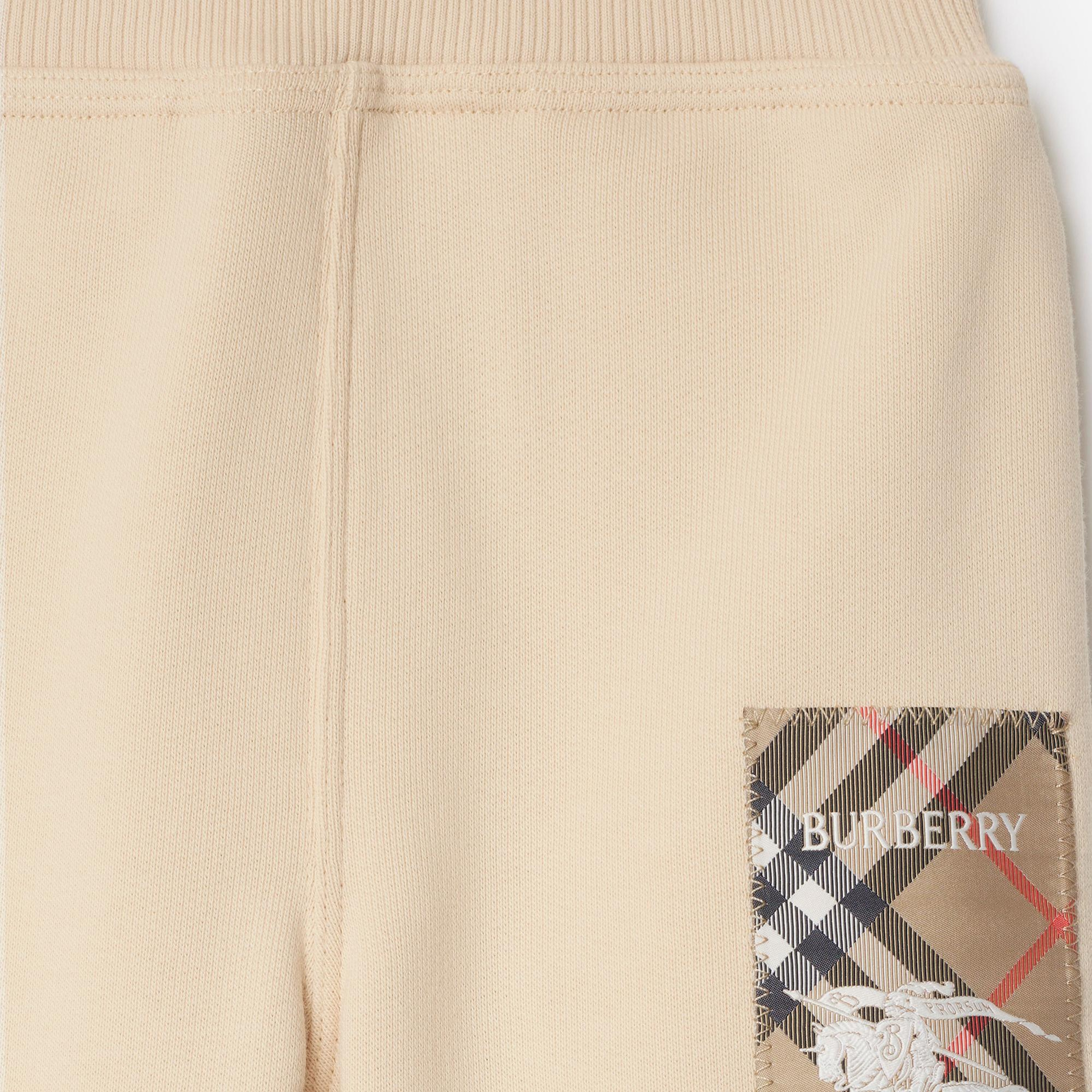 Burberry Jackson Label Cotton Jogging Çocuk Krem Eşofman Altı