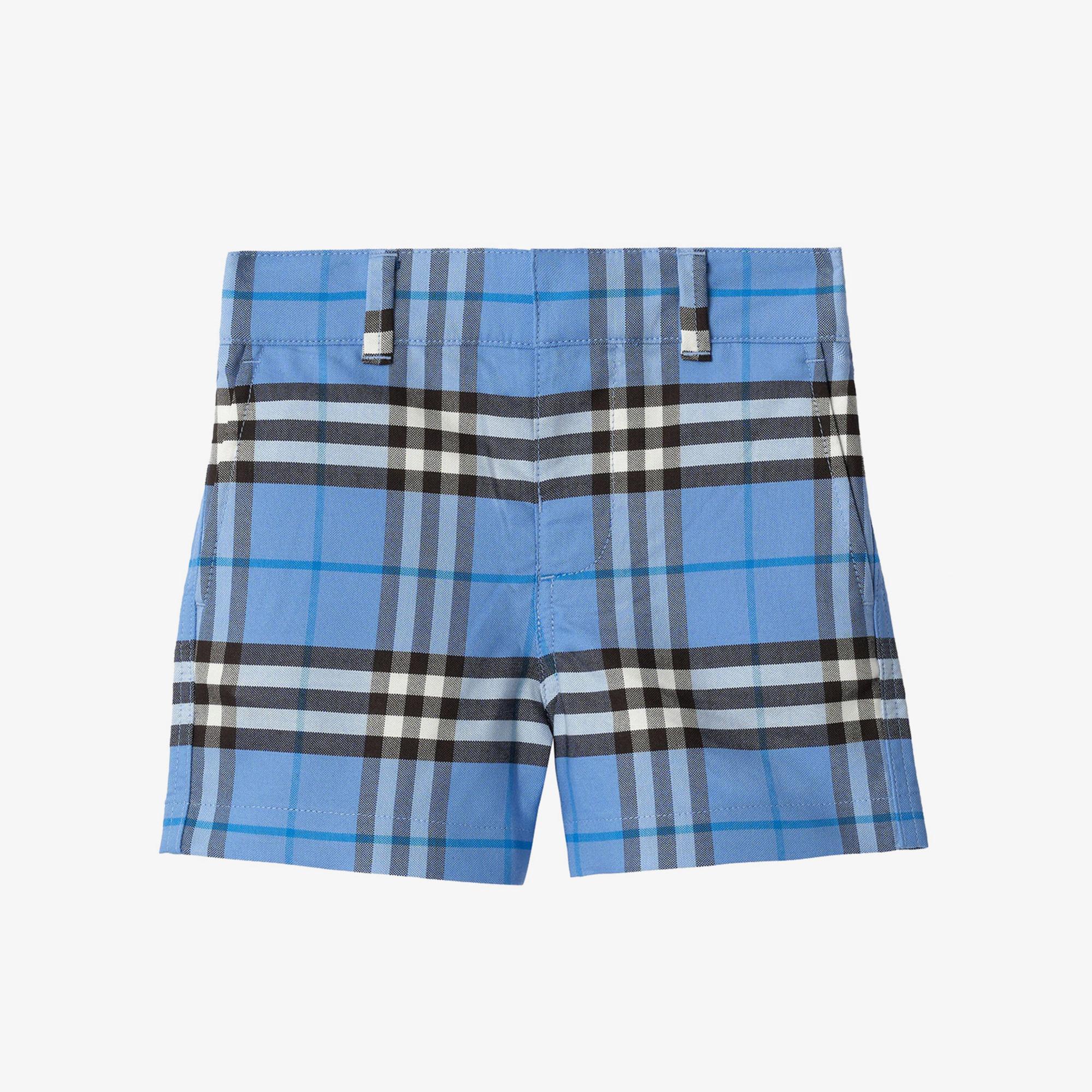 Burberry Oscar Check Çocuk Mavi Şort