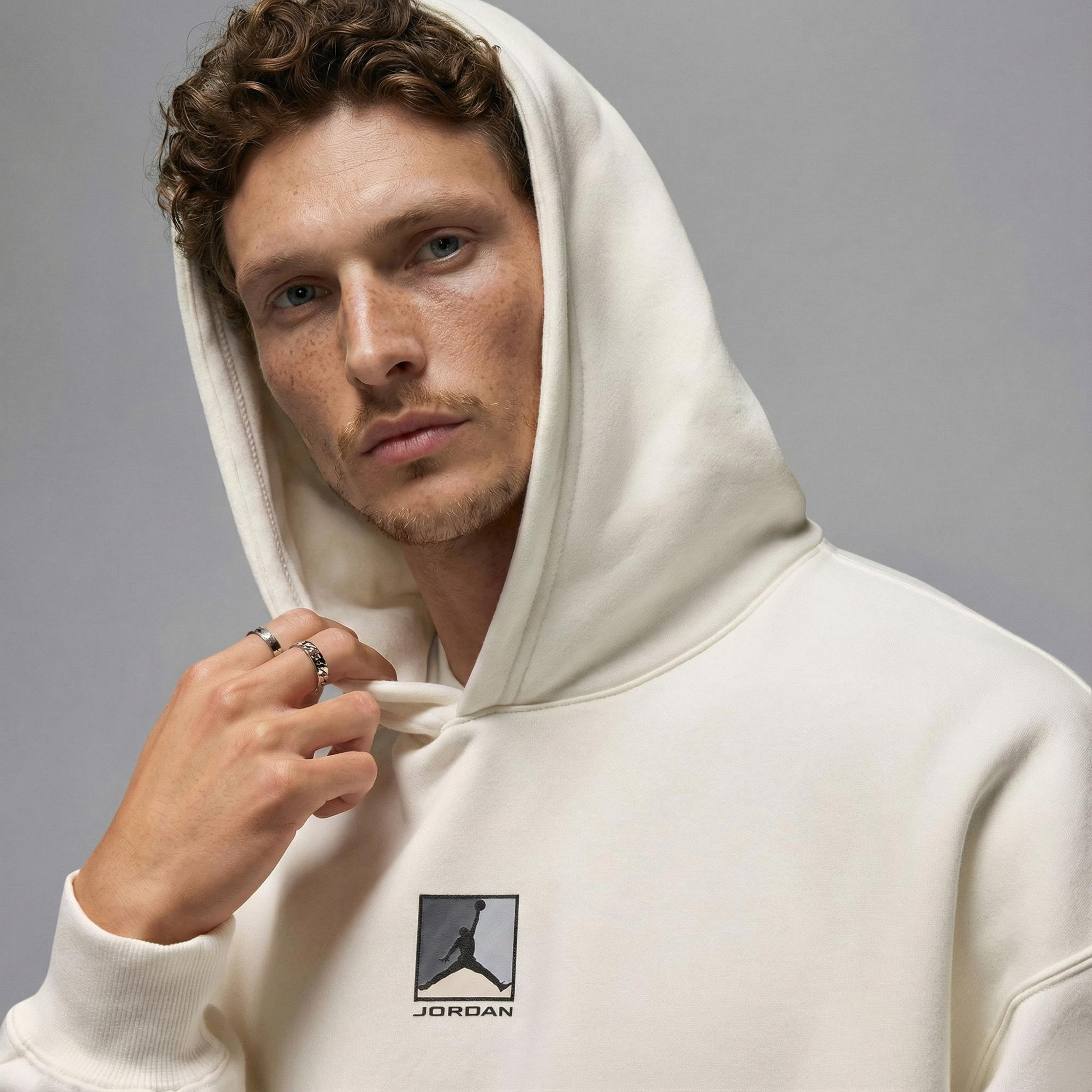 Jordan Brooklyn Fleece Erkek Krem Rengi Sweatshirt