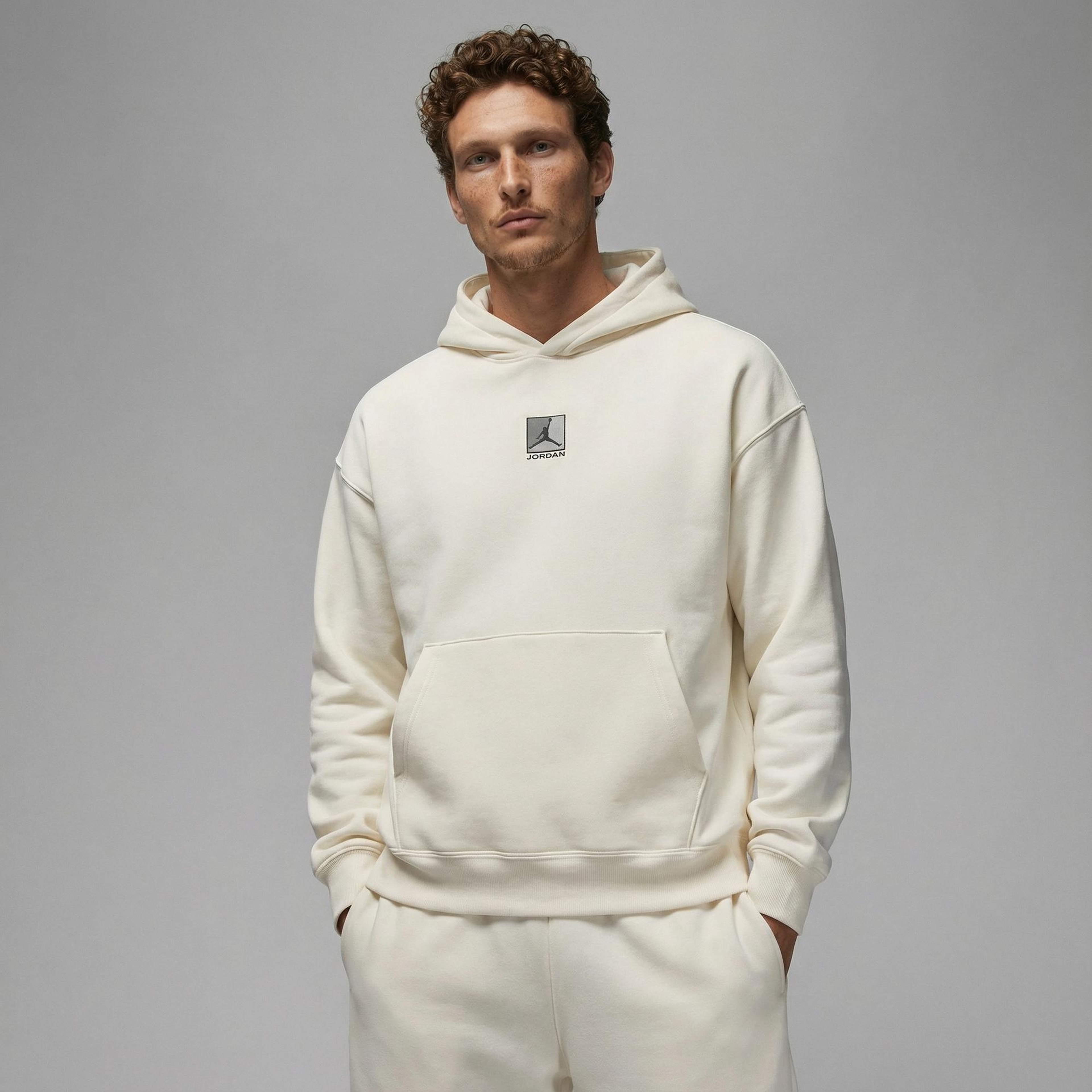 Jordan Brooklyn Fleece Erkek Krem Rengi Sweatshirt