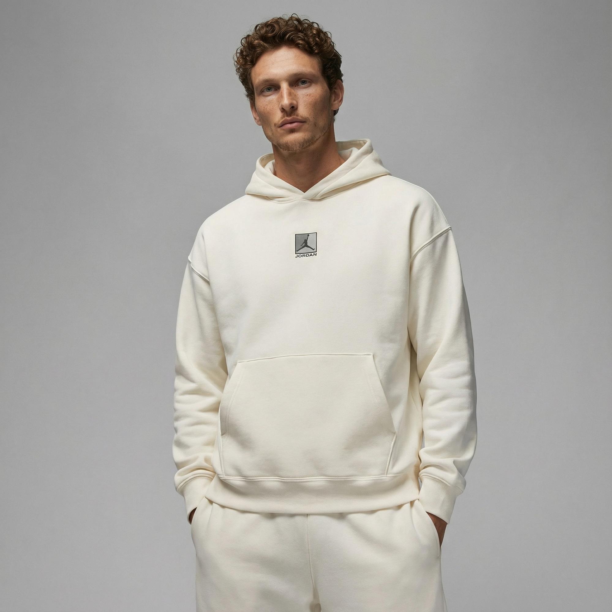 Jordan Brooklyn Fleece Erkek Krem Rengi Sweatshirt