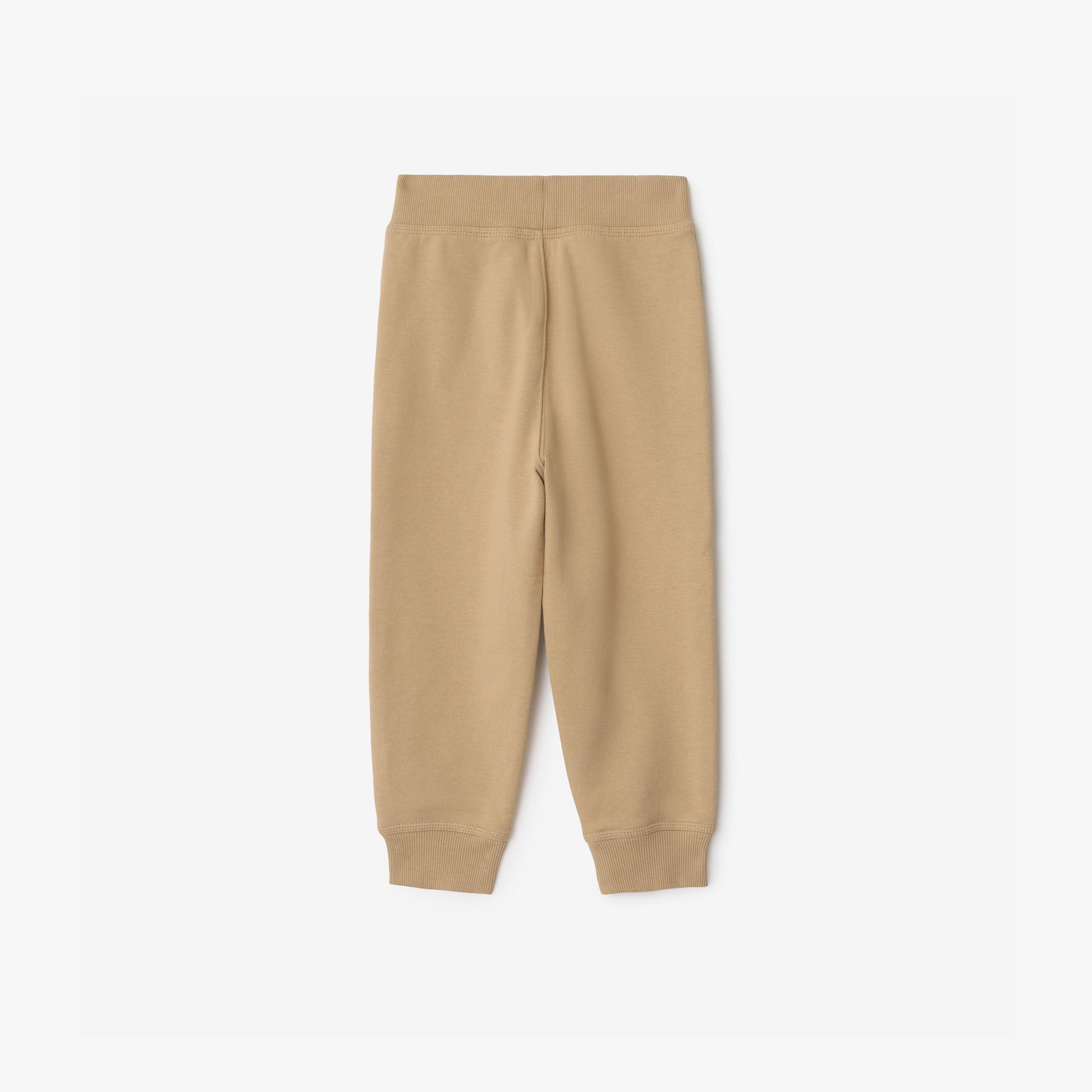 Burberry Jackson Tape Check Trim Cotton Çocuk Bej Eşofman Altı