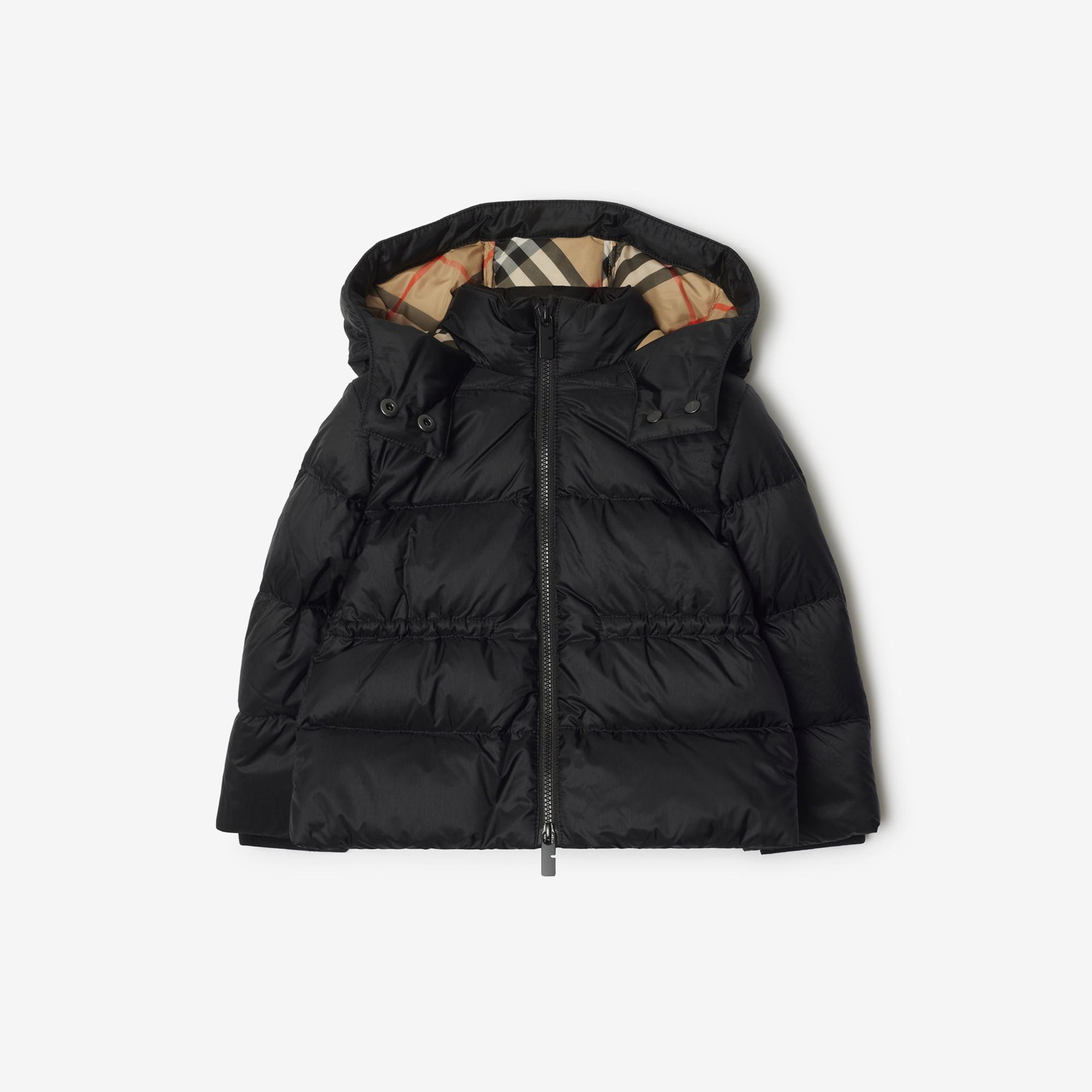 Burberry Agnes Nylon Puffer Çocuk Siyah Mont