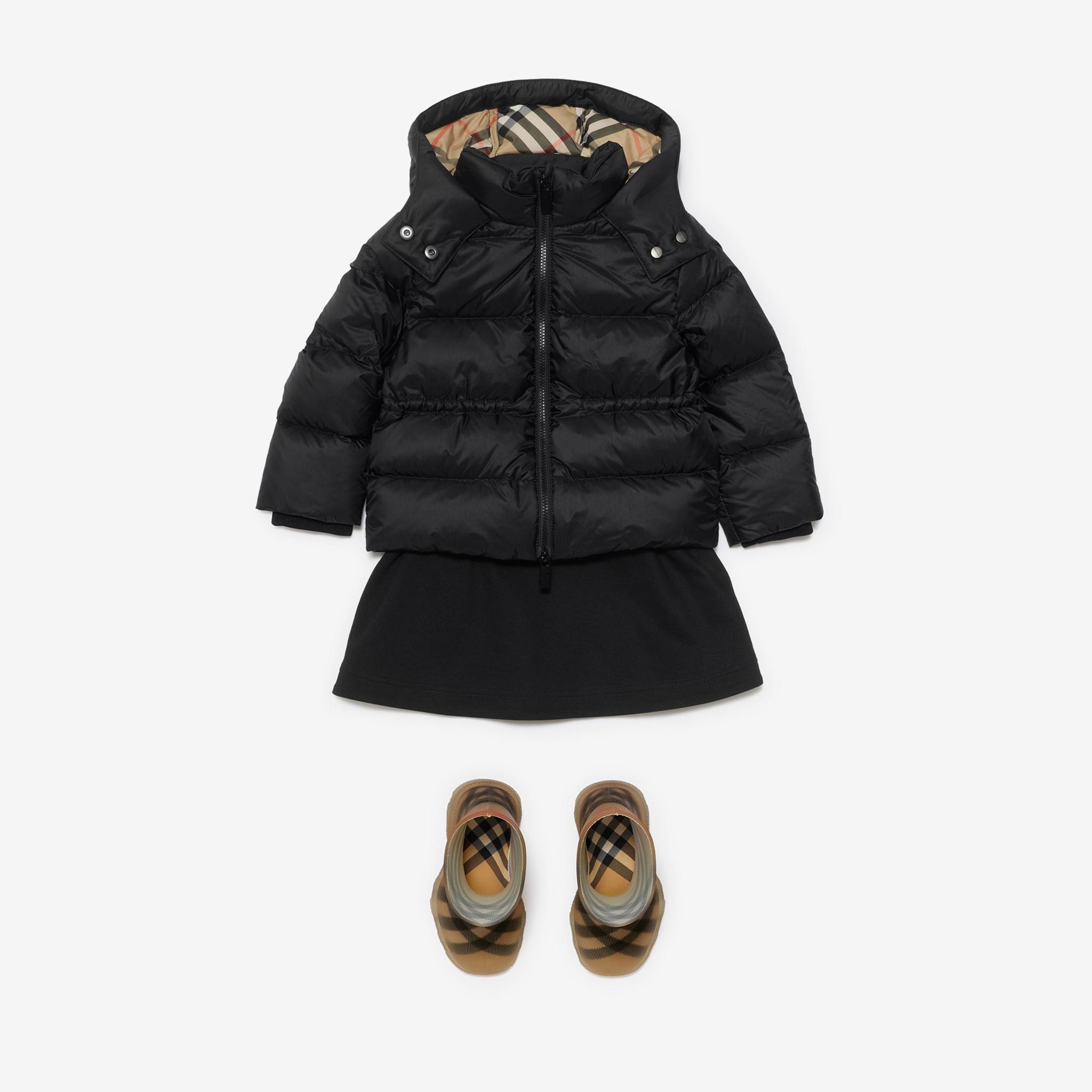 Burberry Agnes Nylon Puffer Çocuk Siyah Mont