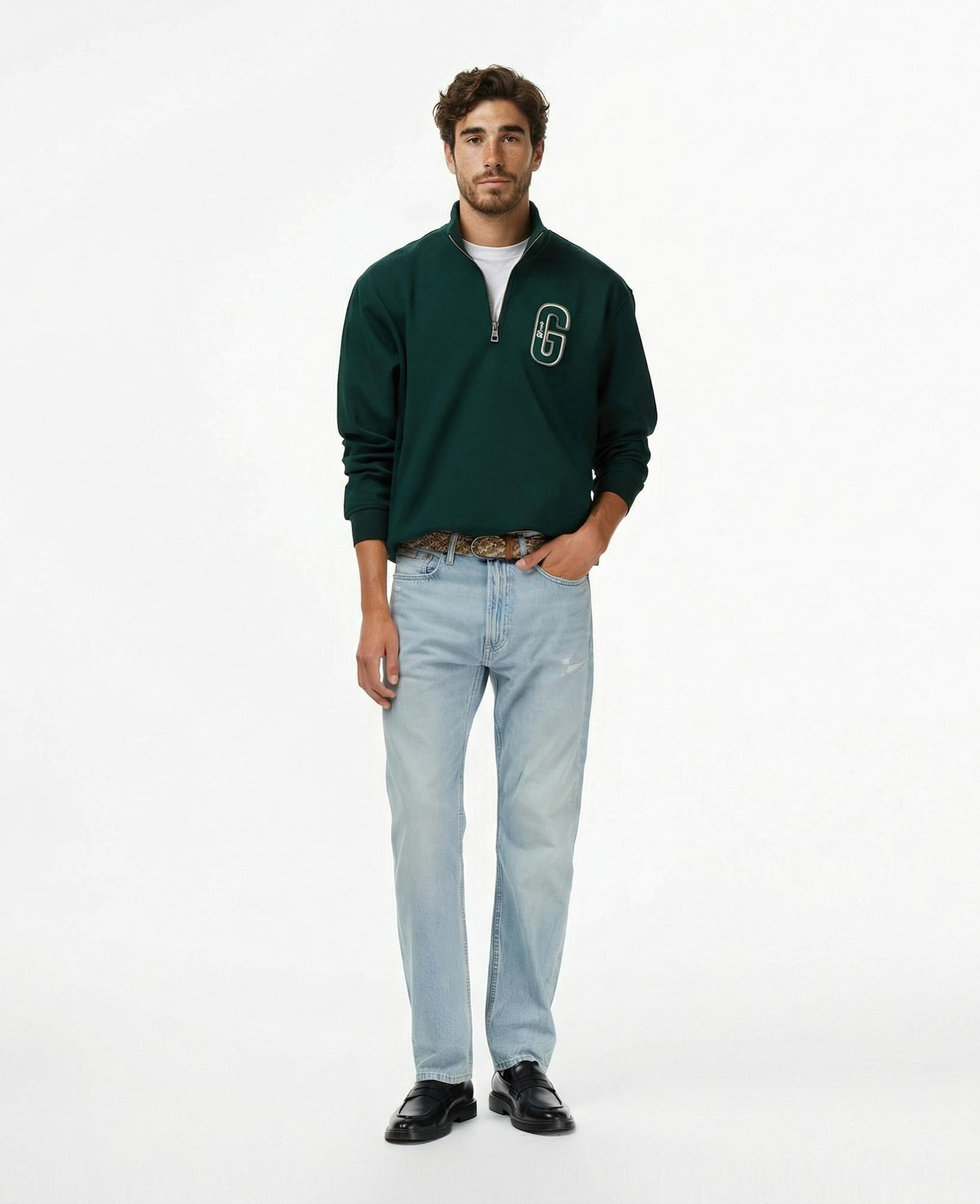 Guess Harris Erkek Yeşil Sweatshirt