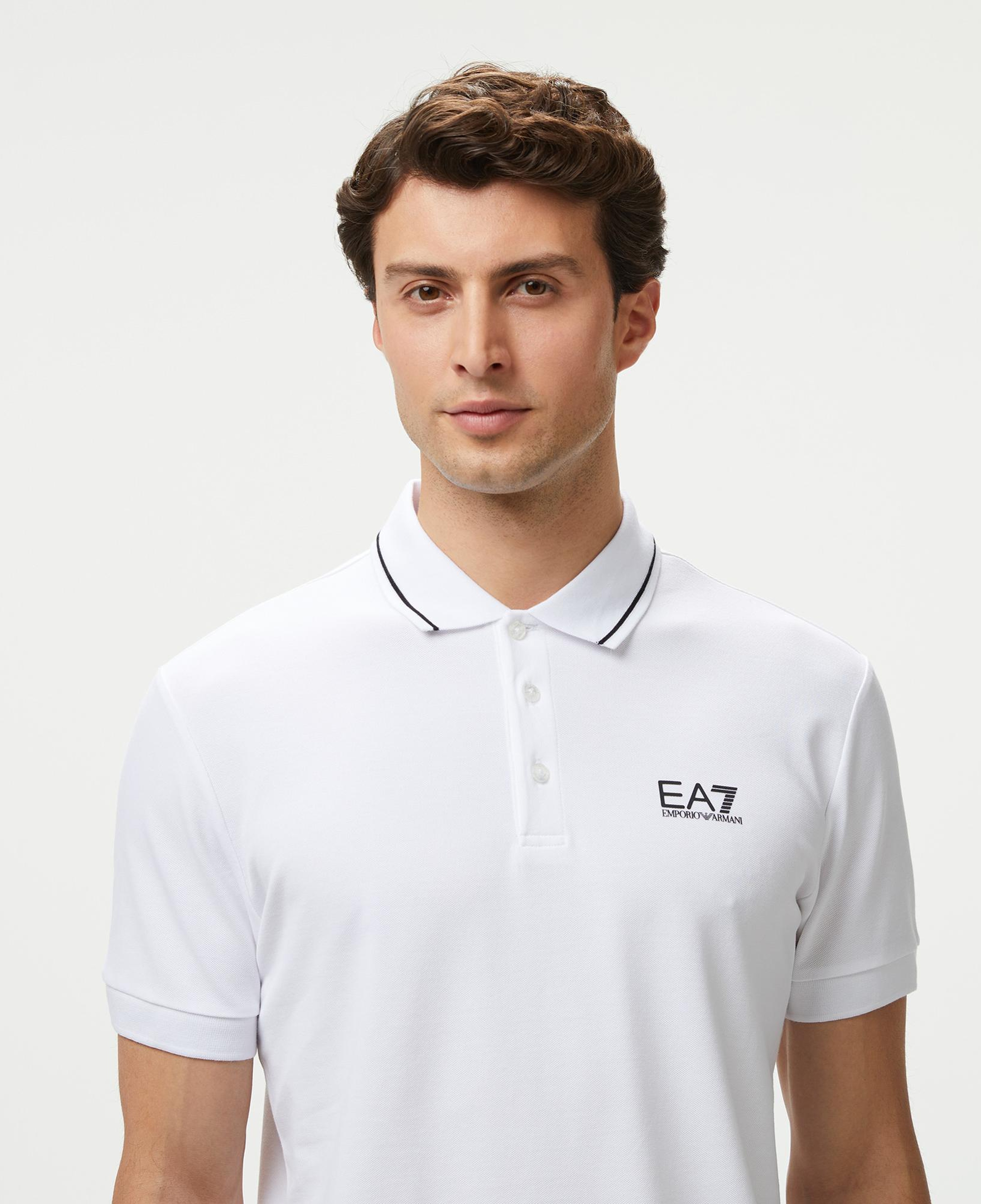 EA7 Erkek Beyaz Polo