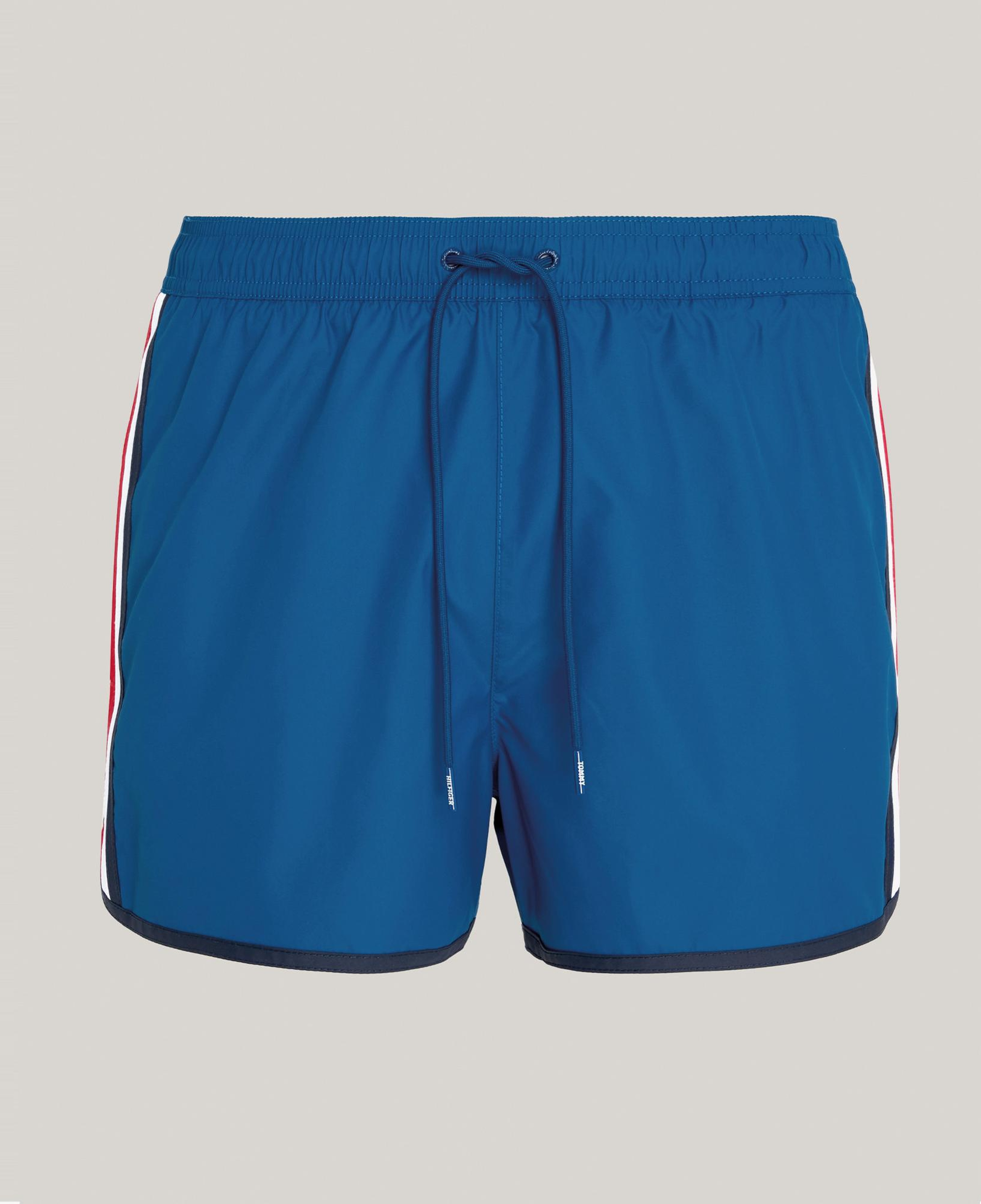 Tommy Hilfiger Runner Erkek Mavi Mayo Şort