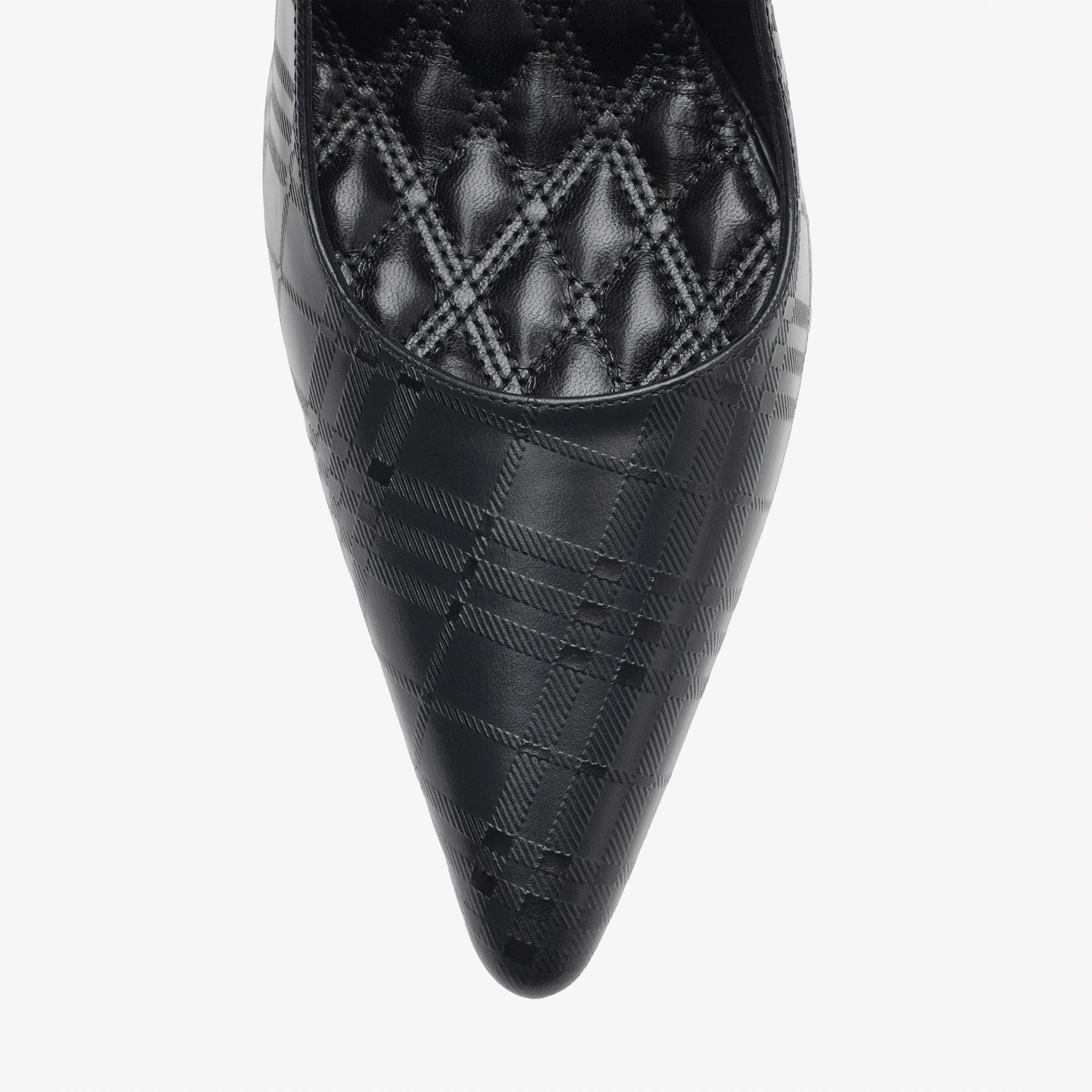 Burberry Dame Leather Pump Kadın Siyah Topuklu Ayakkabı