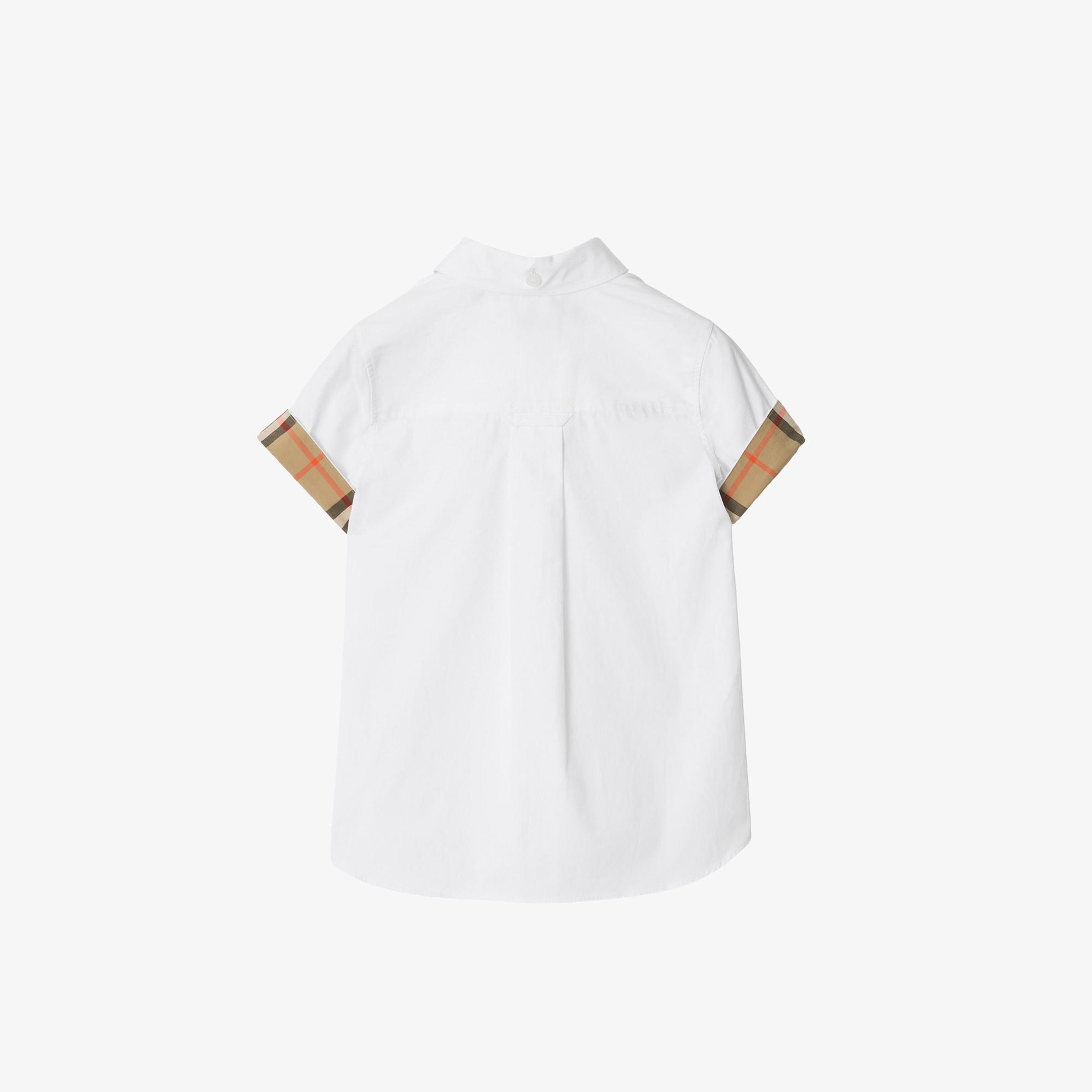 Burberry Owen Check Çocuk Beyaz Gömlek