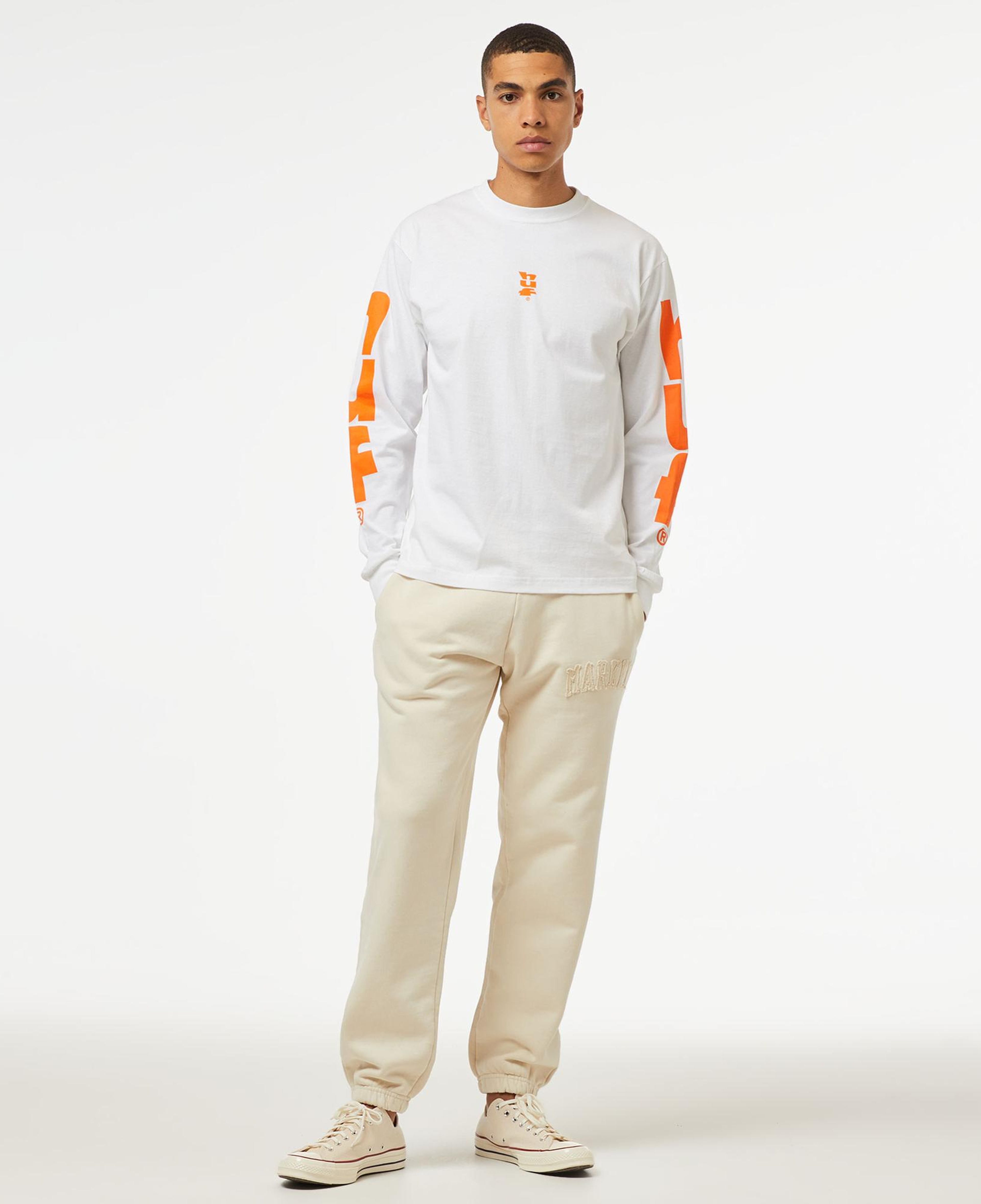 HUF Megablast Stretch L/S Erkek Beyaz Sweatshirt