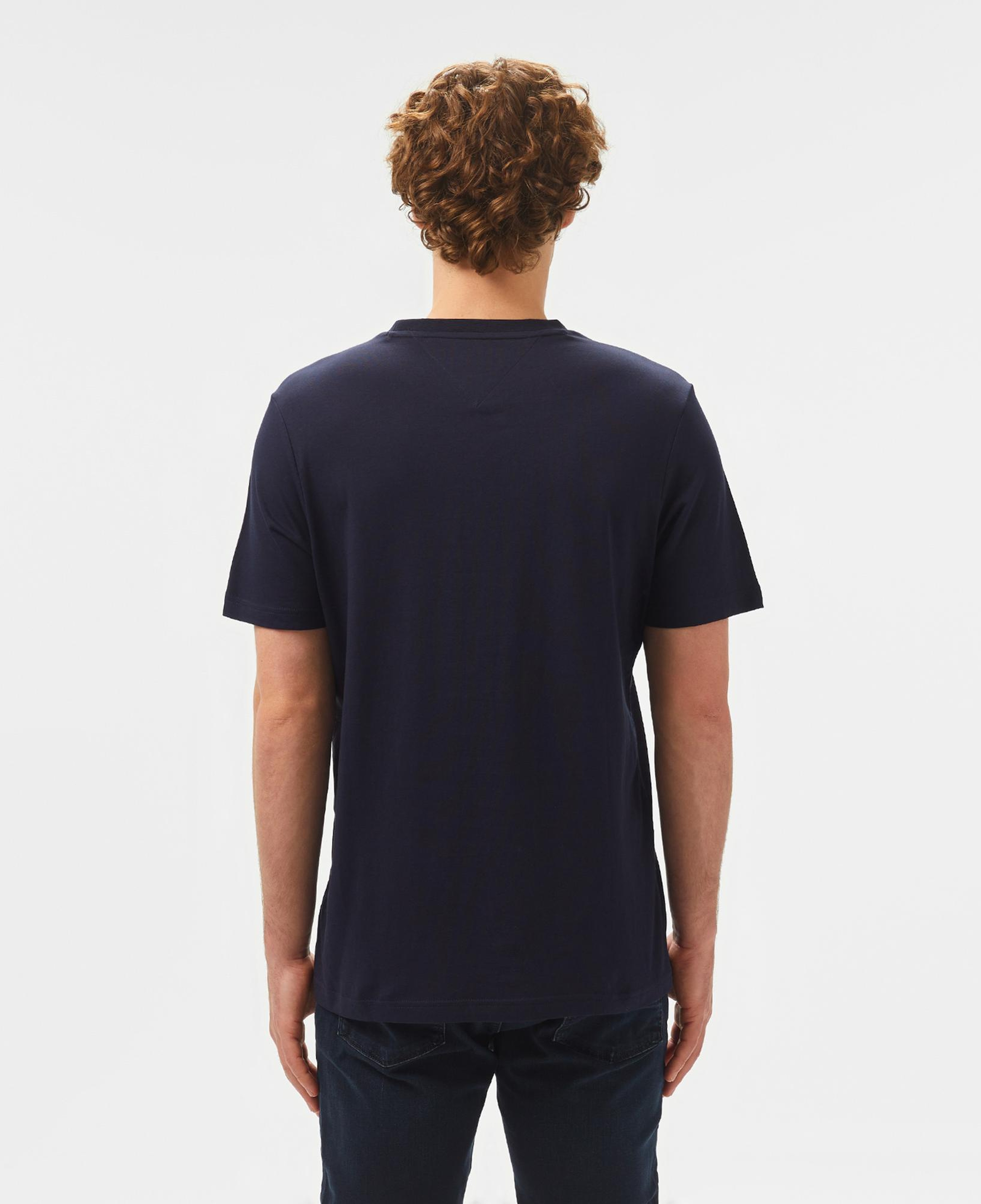 Tommy Hilfiger Center Stack Erkek Mavi T-Shirt