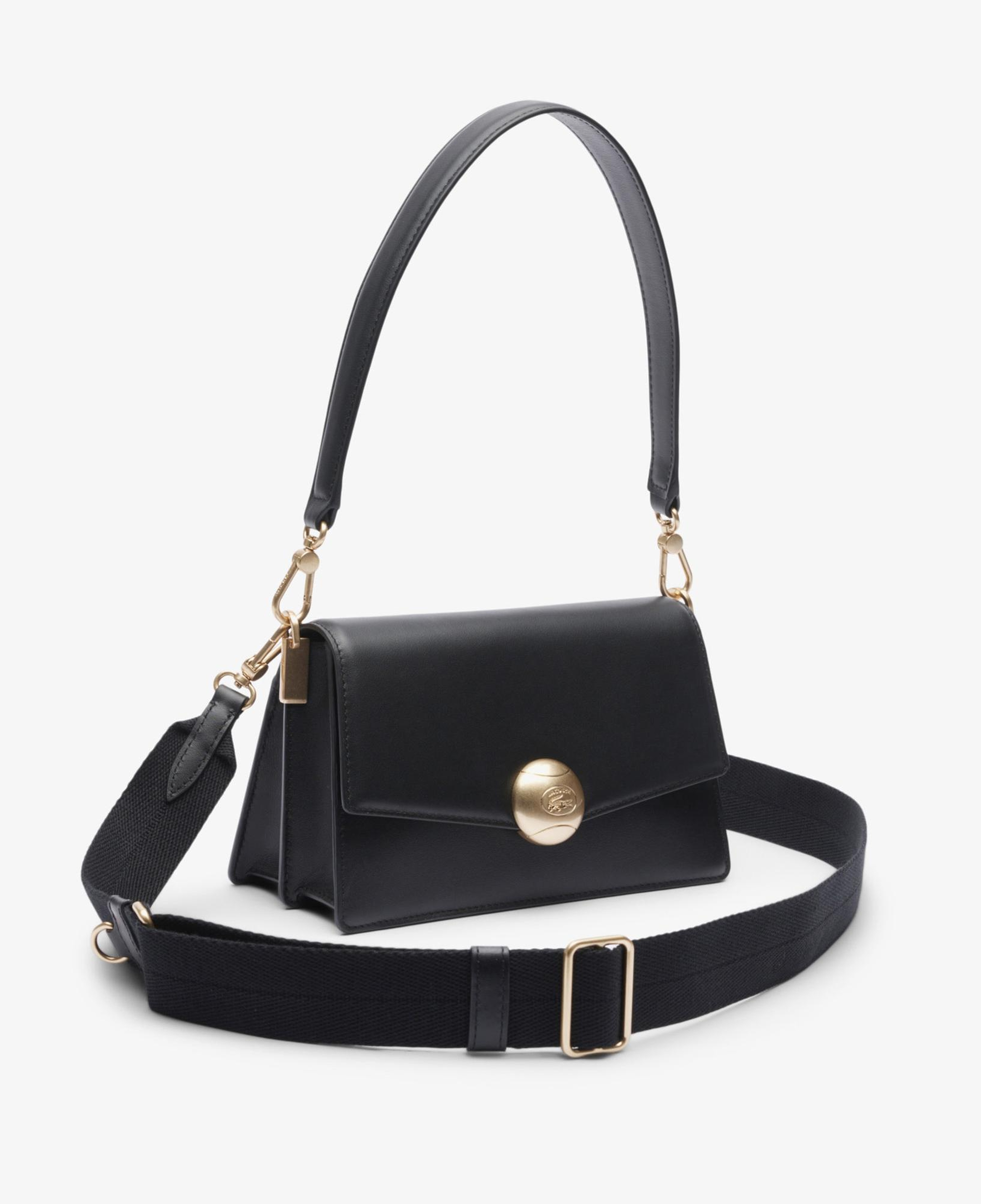 Lacoste Tennis Bliss Kadın Deri Siyah Omuz Çantası