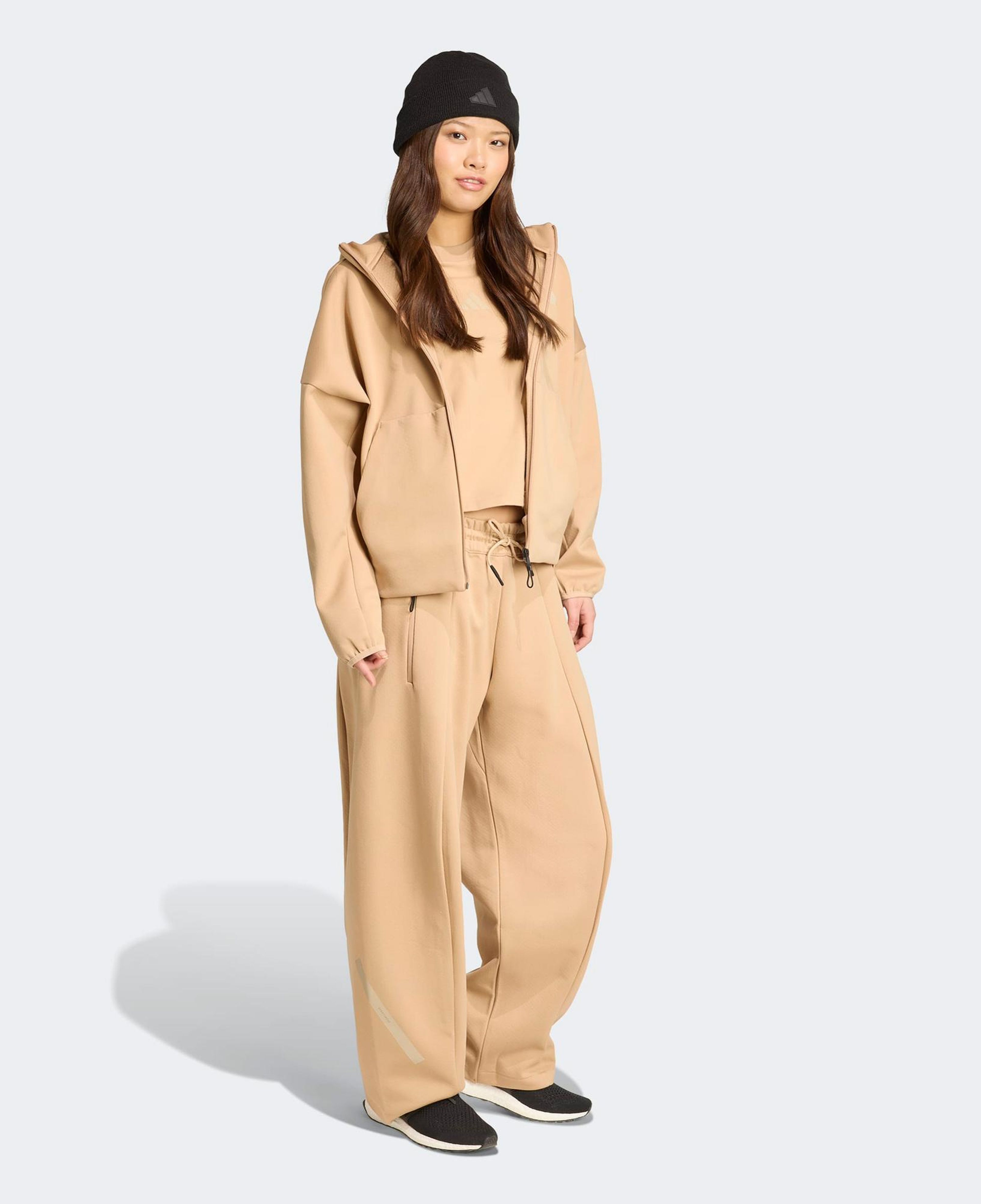 Adidas W Z.N.E. Full Zip Kadın Kahverengi Eşofman Üstü