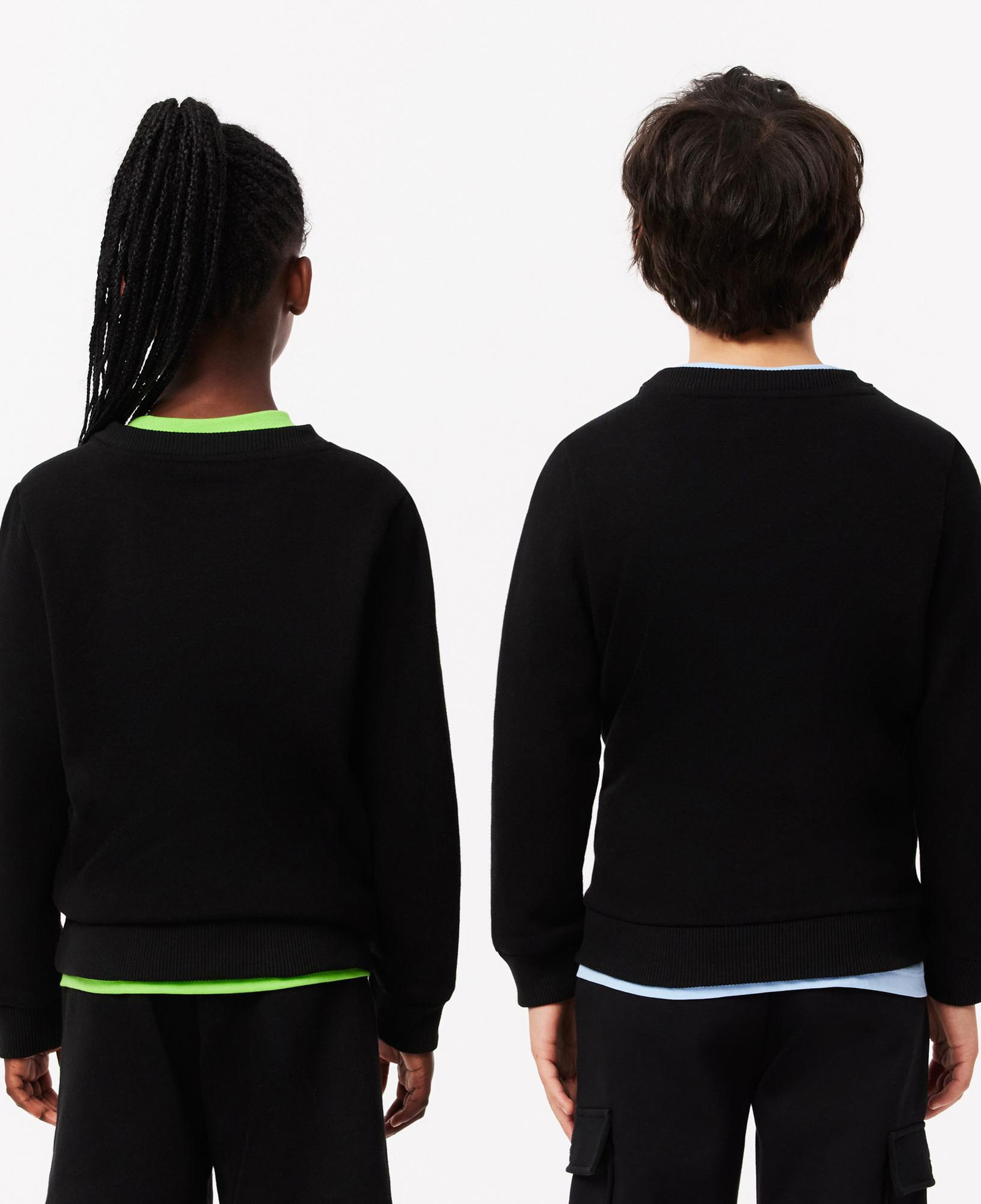 Lacoste Çocuk Bisiklet Yaka Siyah Sweatshirt