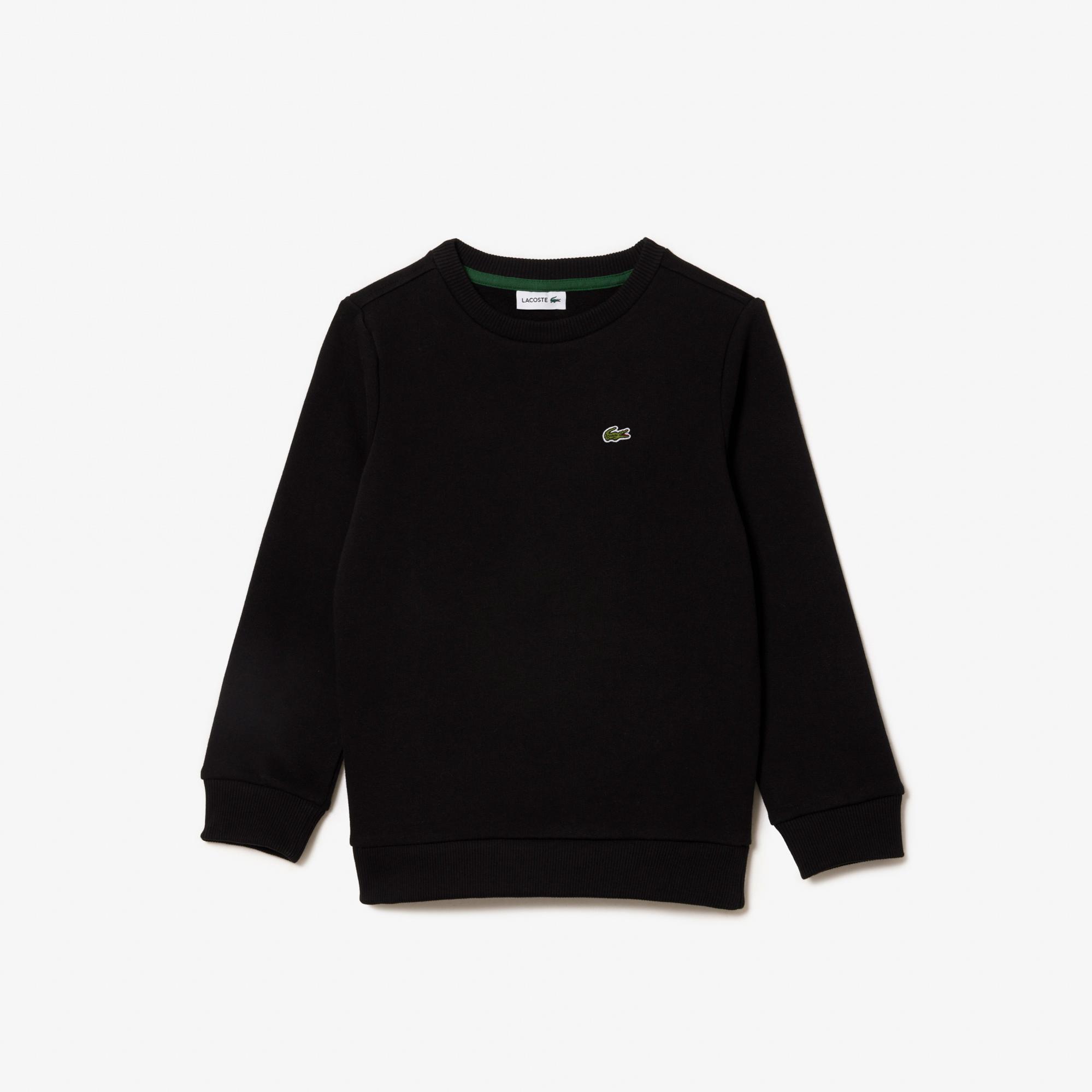 Lacoste Çocuk Bisiklet Yaka Siyah Sweatshirt