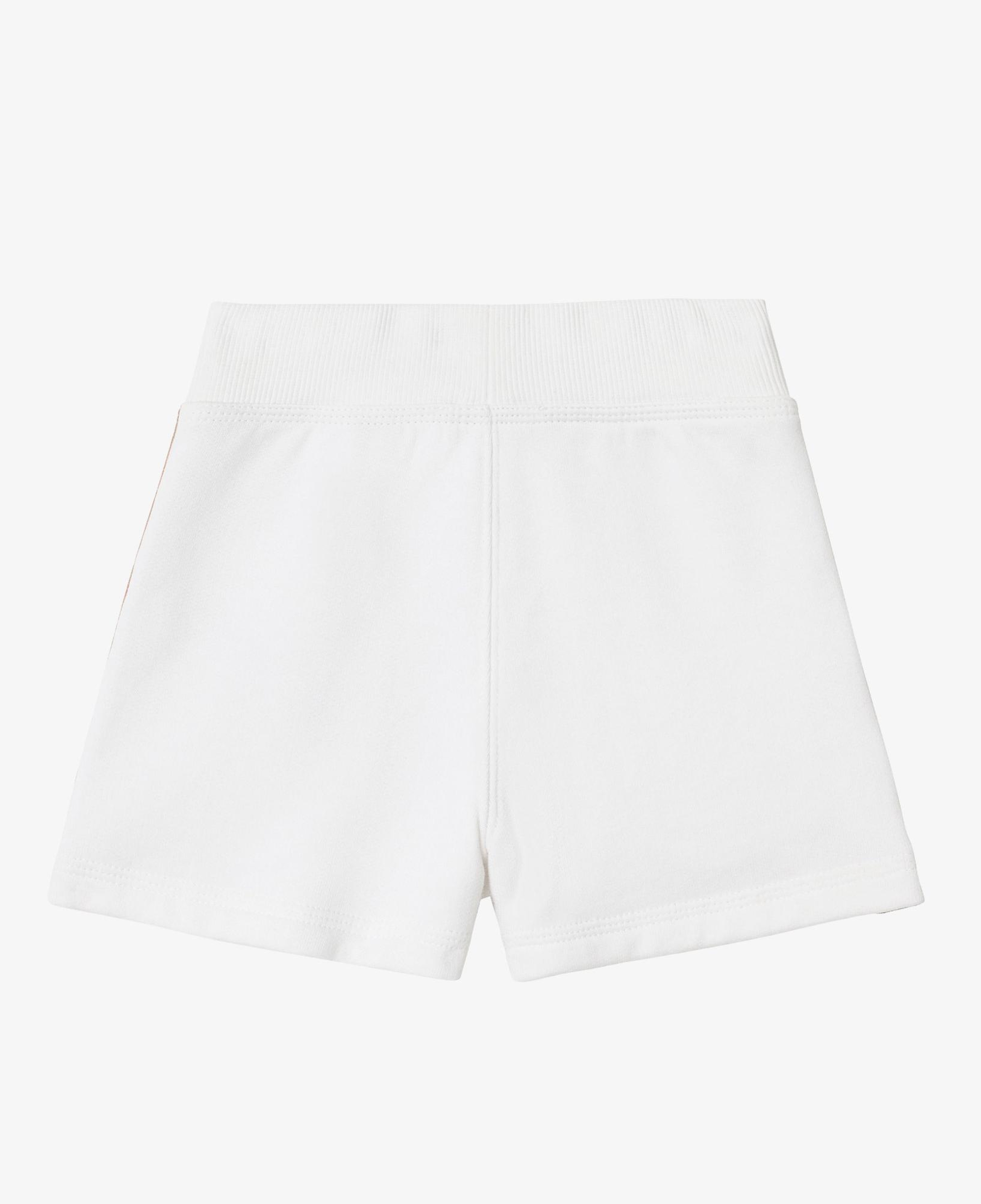 Burberry Caterina Check Trim Cotton Çocuk Beyaz Şort