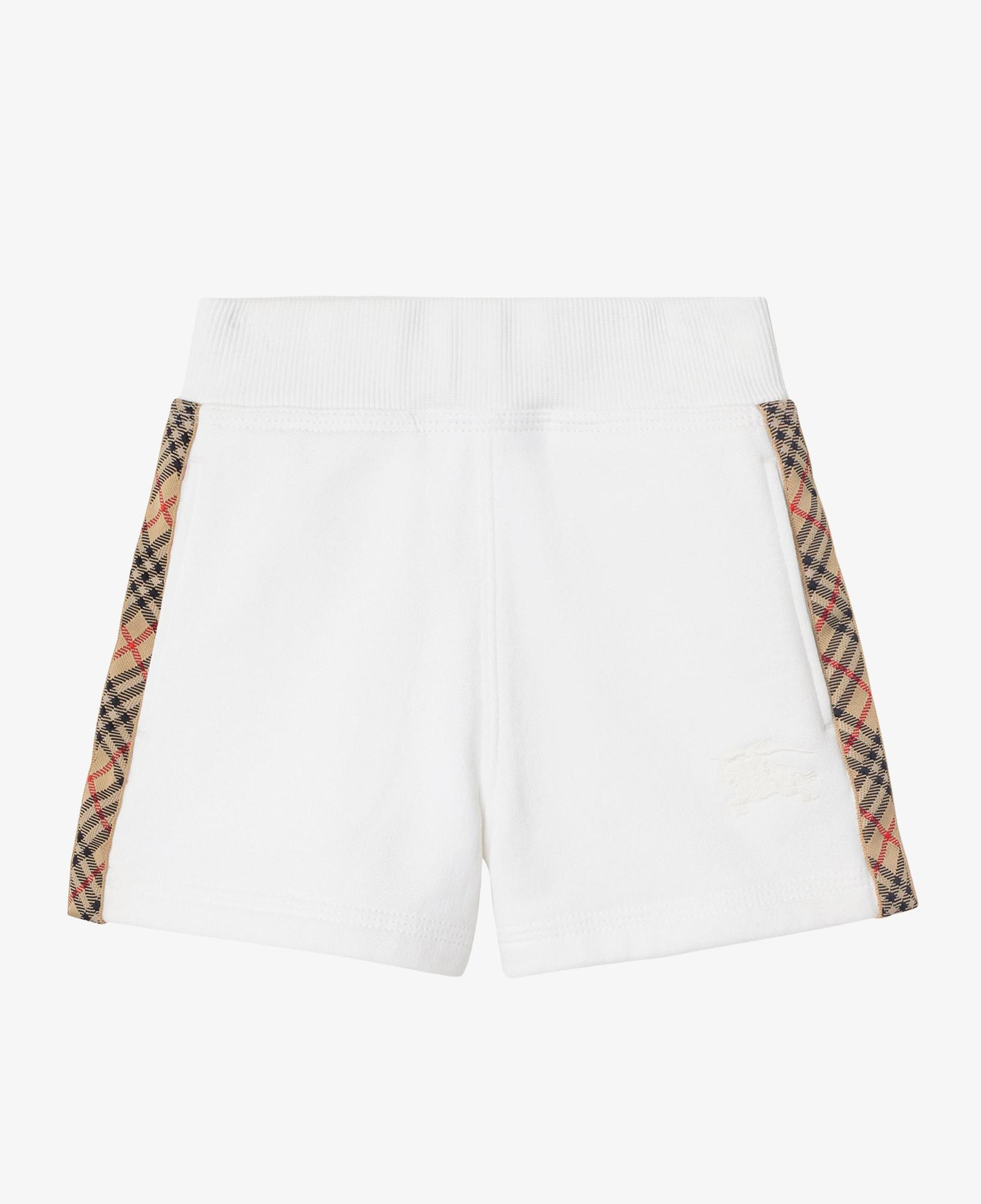 Burberry Caterina Check Trim Cotton Çocuk Beyaz Şort