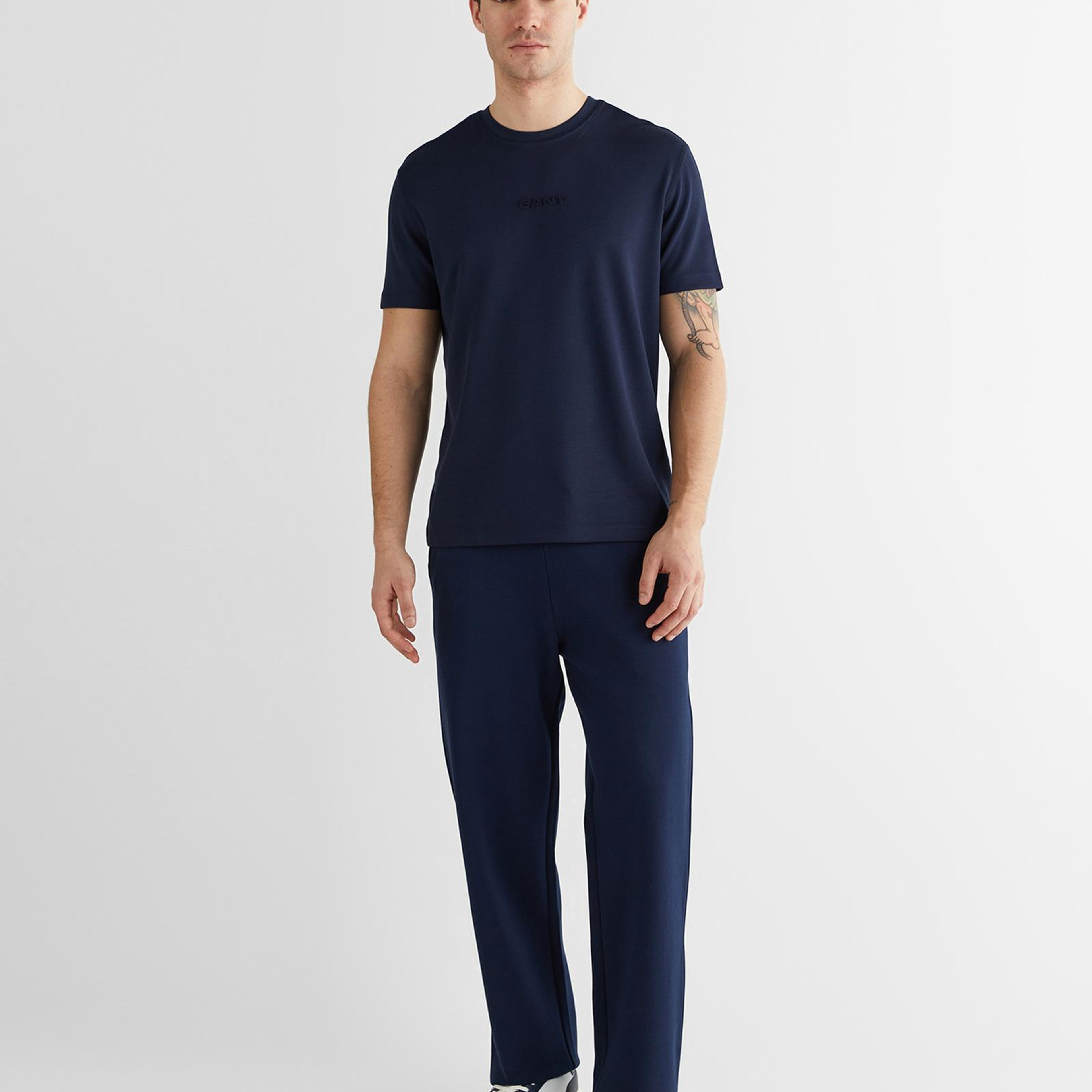 GANT Erkek Lacivert Baskılı Kısa Kollu T-Shirt