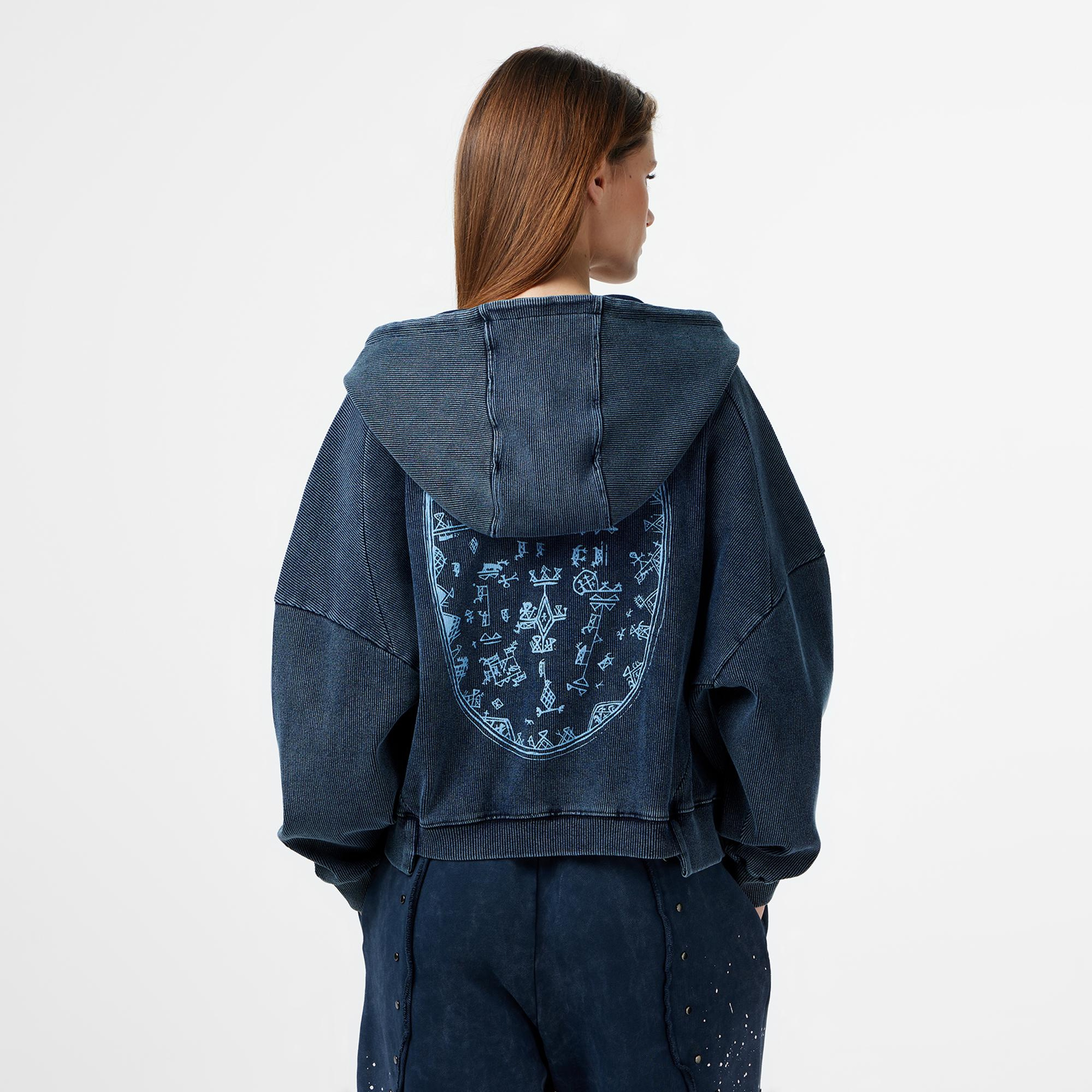 Les Benjamins Regular Fit Kadın Mavi Sweatshirt