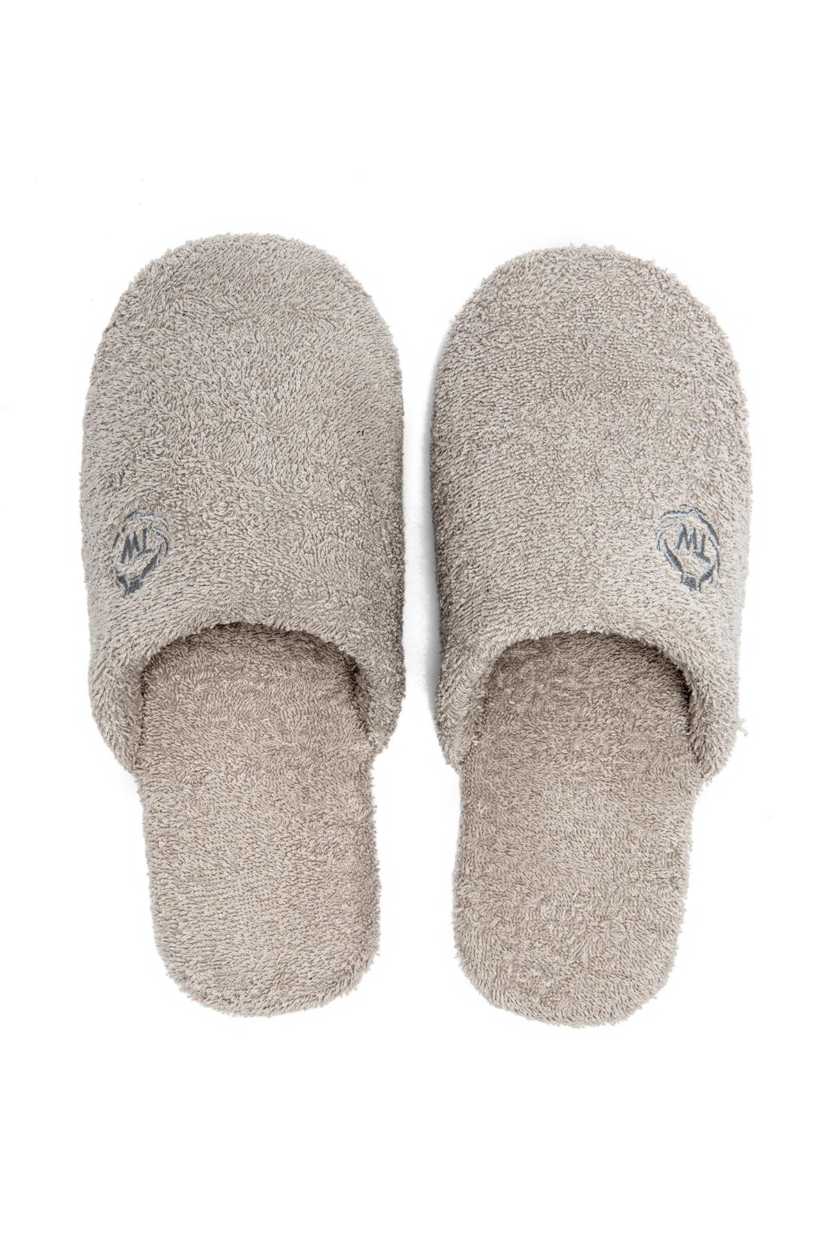 Havlu Kumaş Erkek Banyo Terliği Gri 41/46