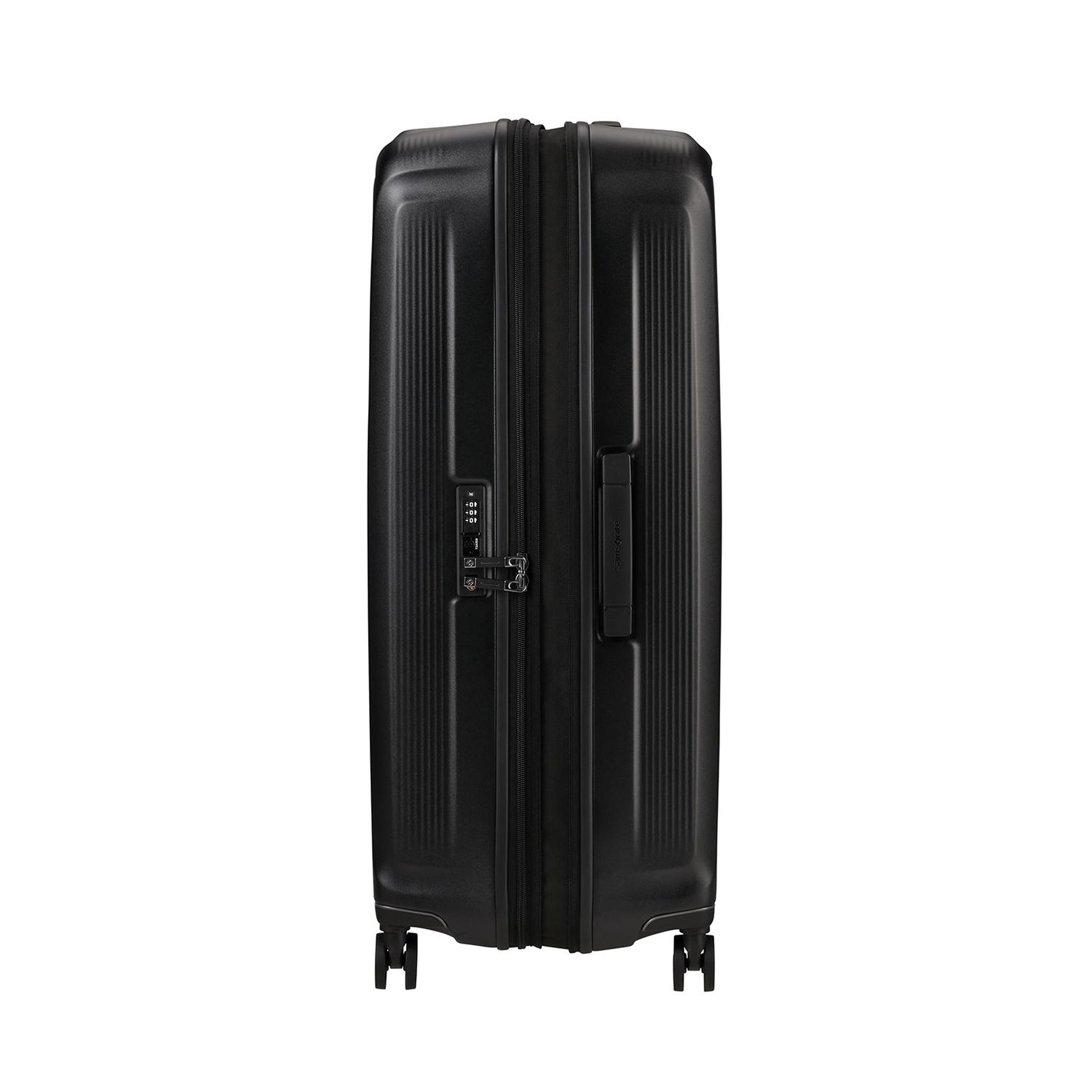 Samsonite Siyah Spinner Nuon Körüklü 4 Tekerlekli 81 cm Büyük Boy Valiz