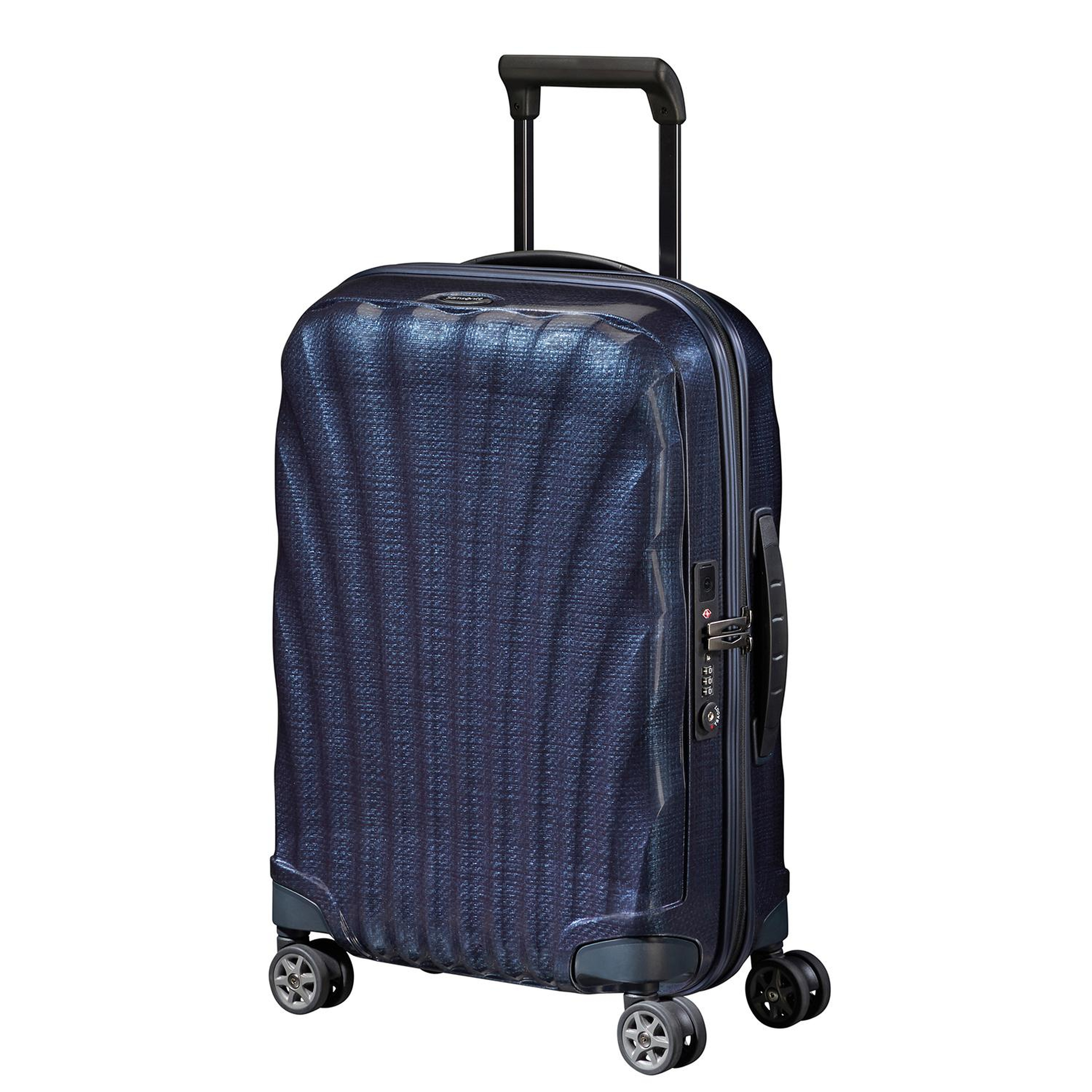 Samsonite Lacivert C-Lite - Spinner 4 Tekerlekli Körüklü Kabin Boy Valiz 55cm