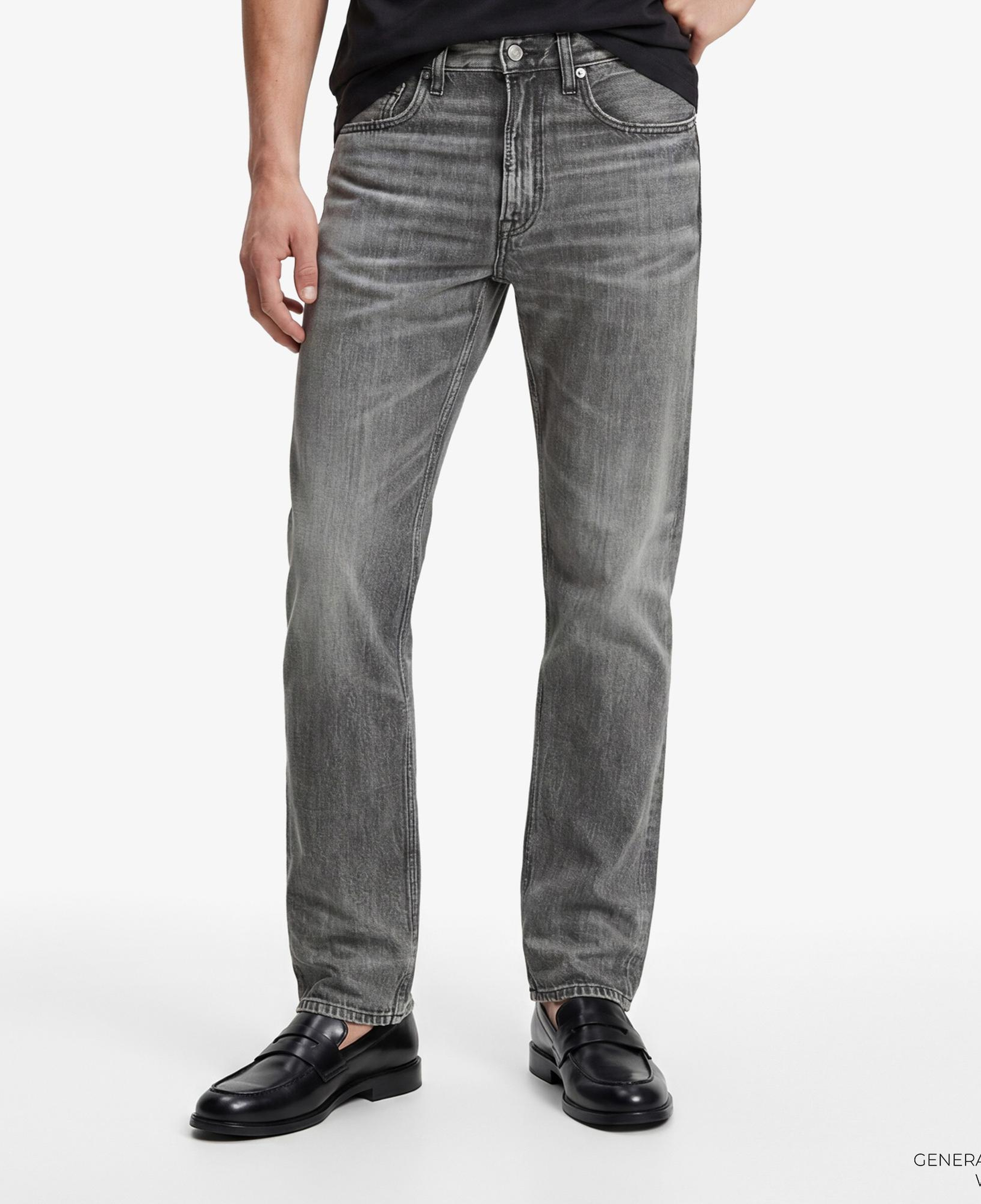 Calvin Klein 90S Straight Meteorite Tencel Erkek Gri Jean