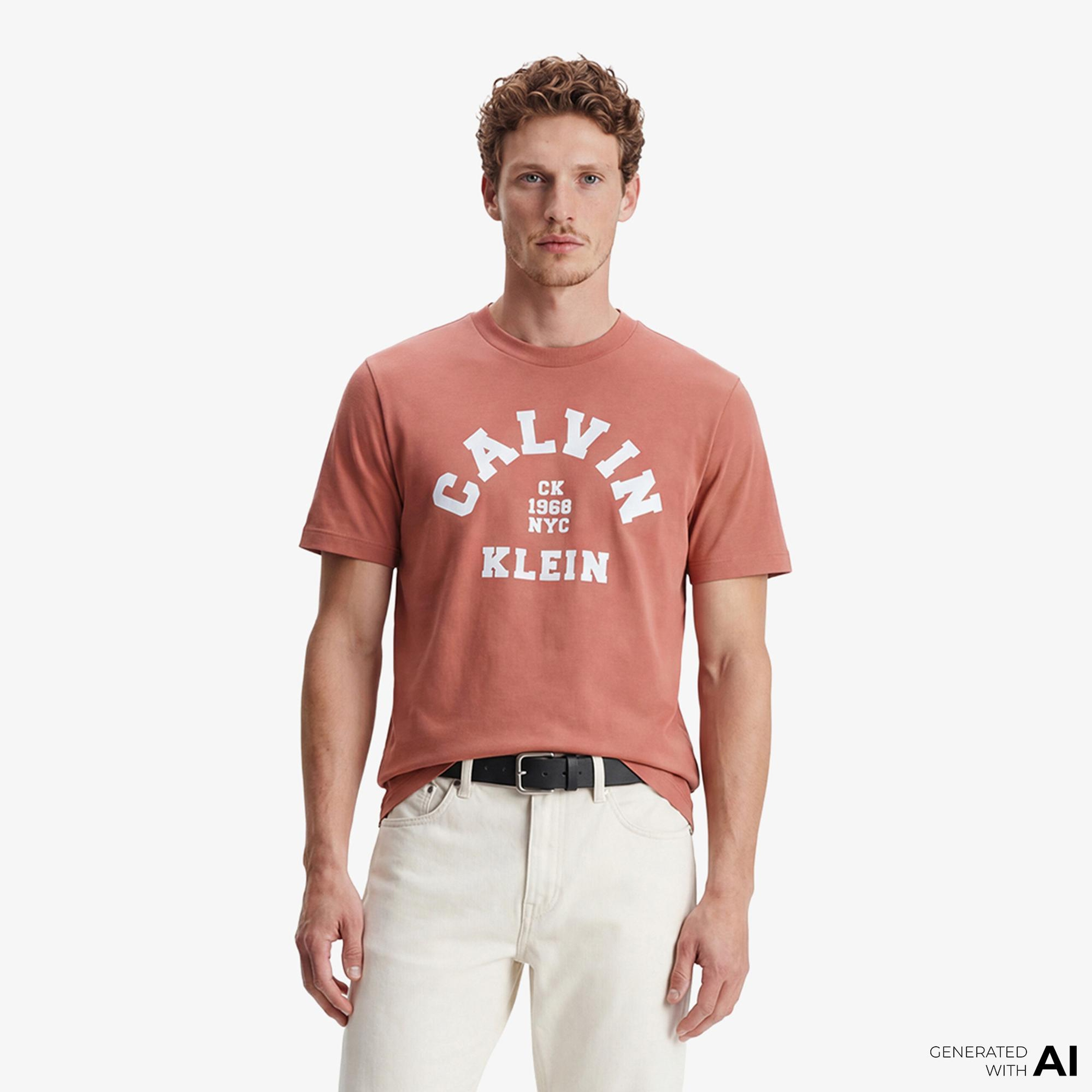 Calvin Klein 20S College Graphic Erkek Kahverengi T-Shirt