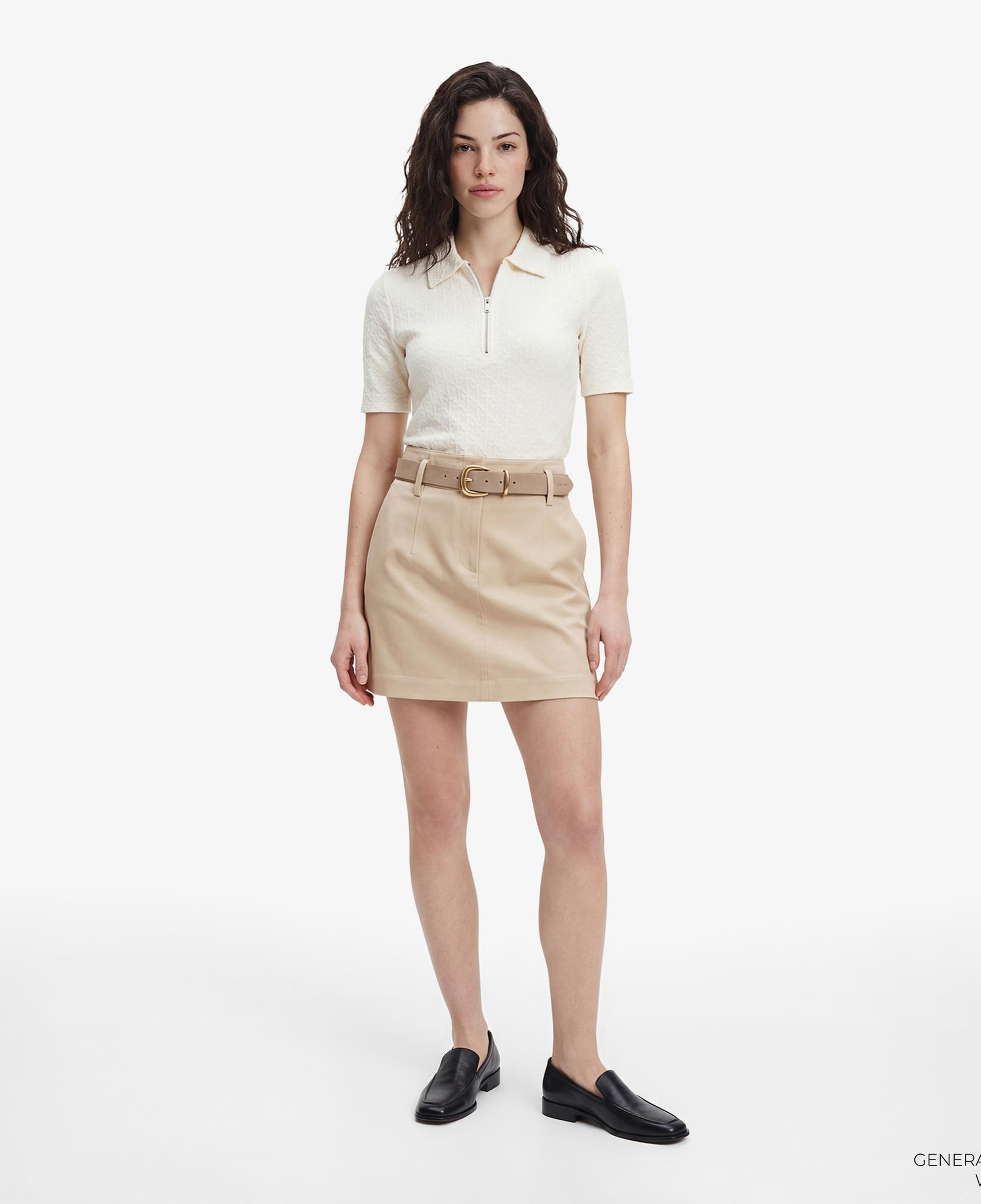 Calvin Klein Textured Kadın Beyaz Triko