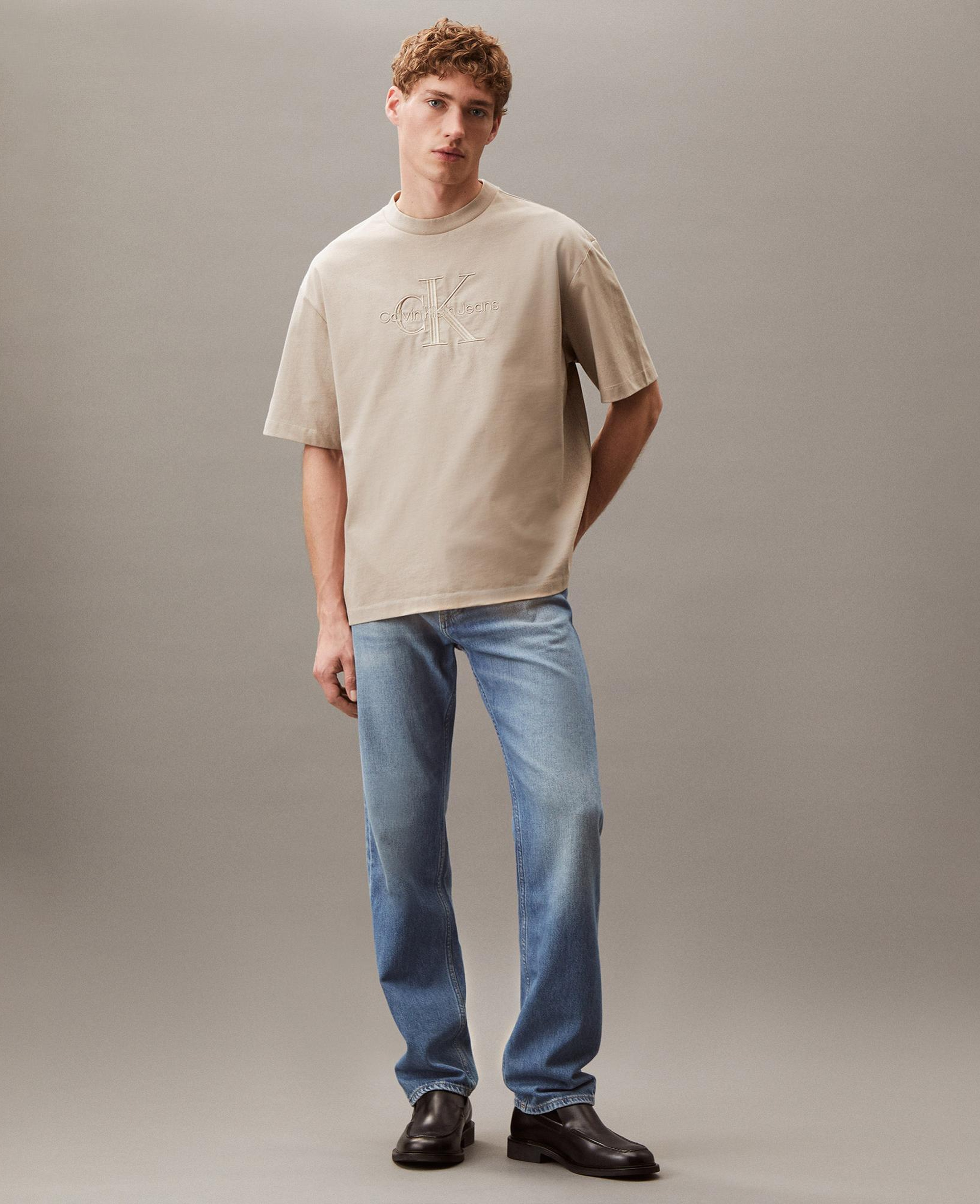 Calvin Klein Low Erkek Bej T-Shirt