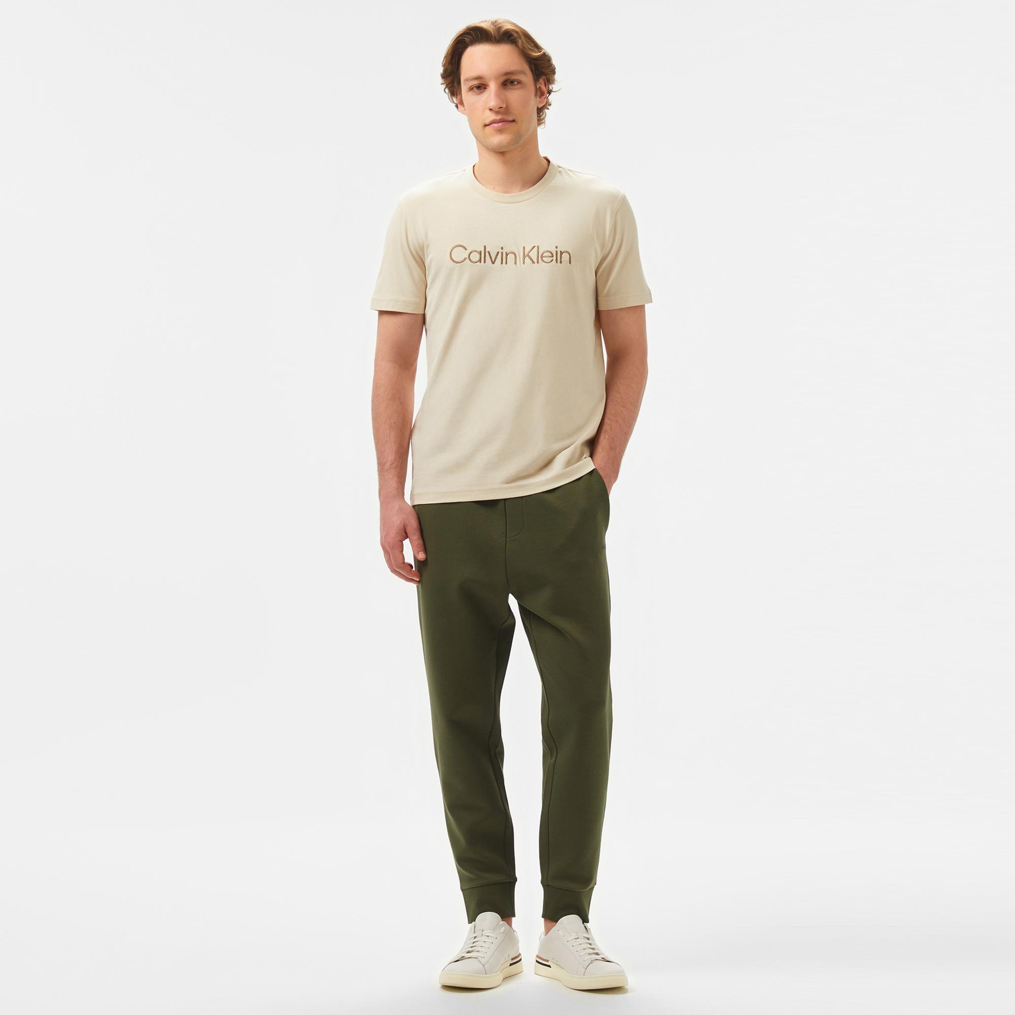 Calvin Klein Erkek Bej T-Shirt