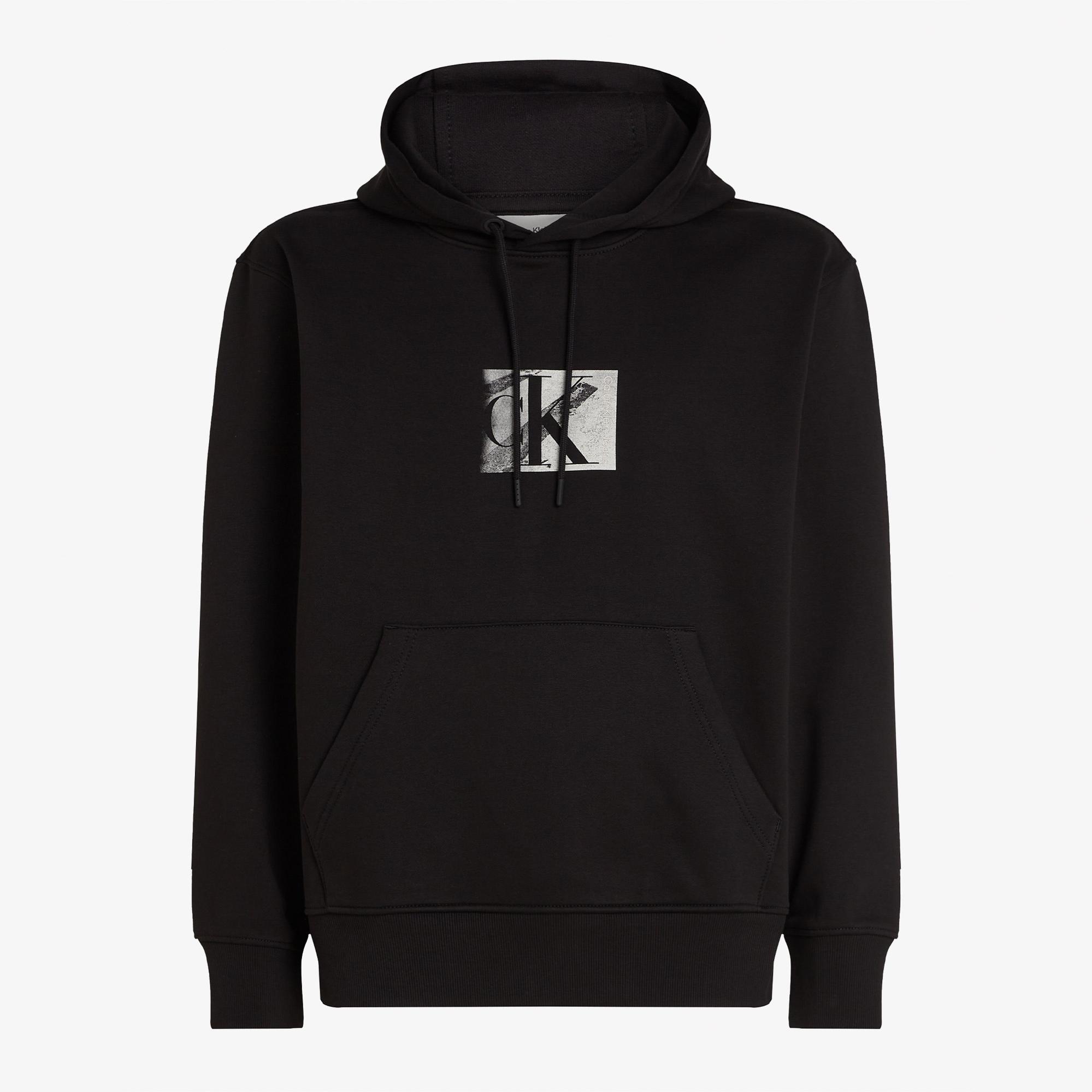 Calvin Klein Small Box Erkek Siyah Sweatshirt