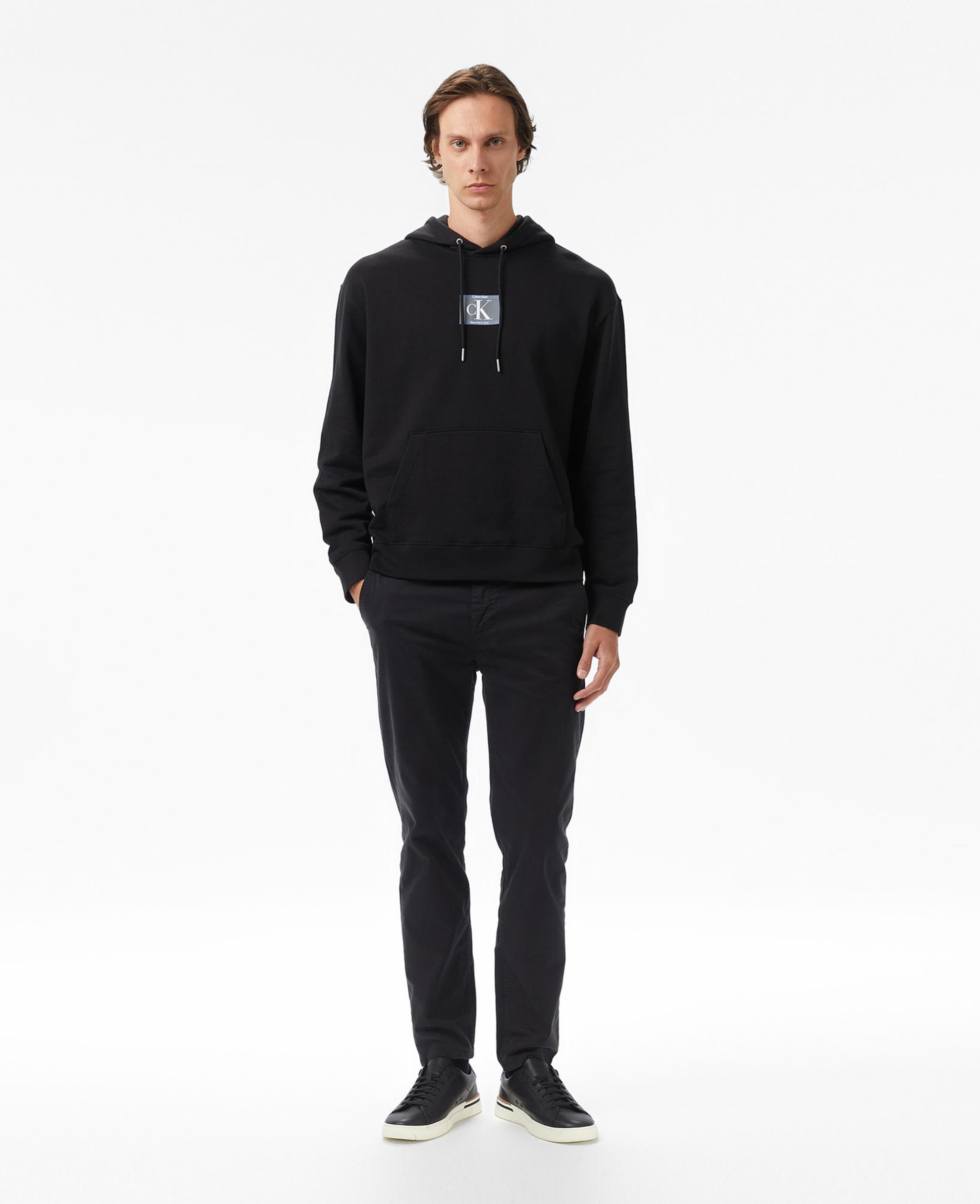 Calvin Klein Terry Box Graphic Erkek Siyah Sweatshirt