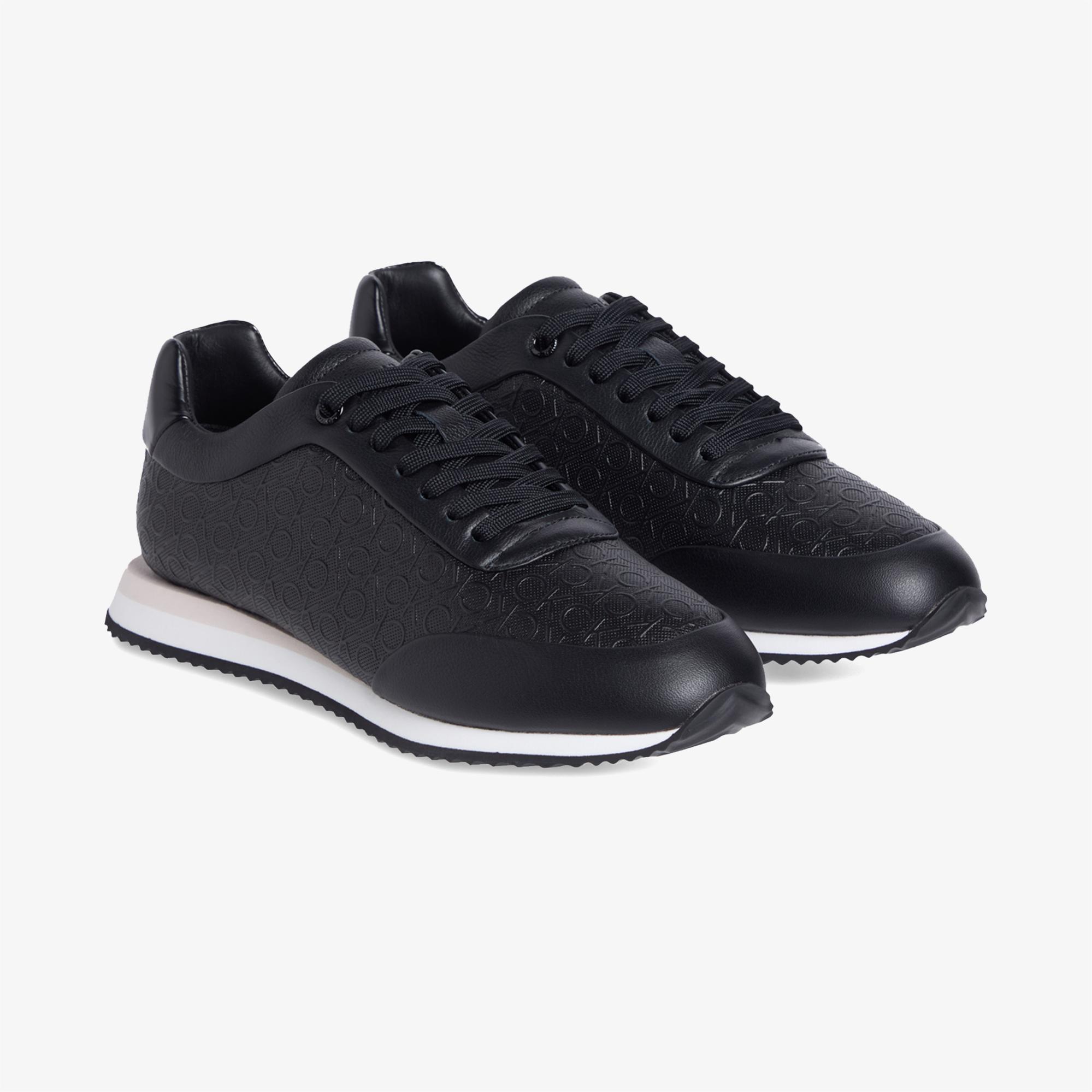 Calvin Klein Runn Lace up Mono Erkek Siyah Sneaker