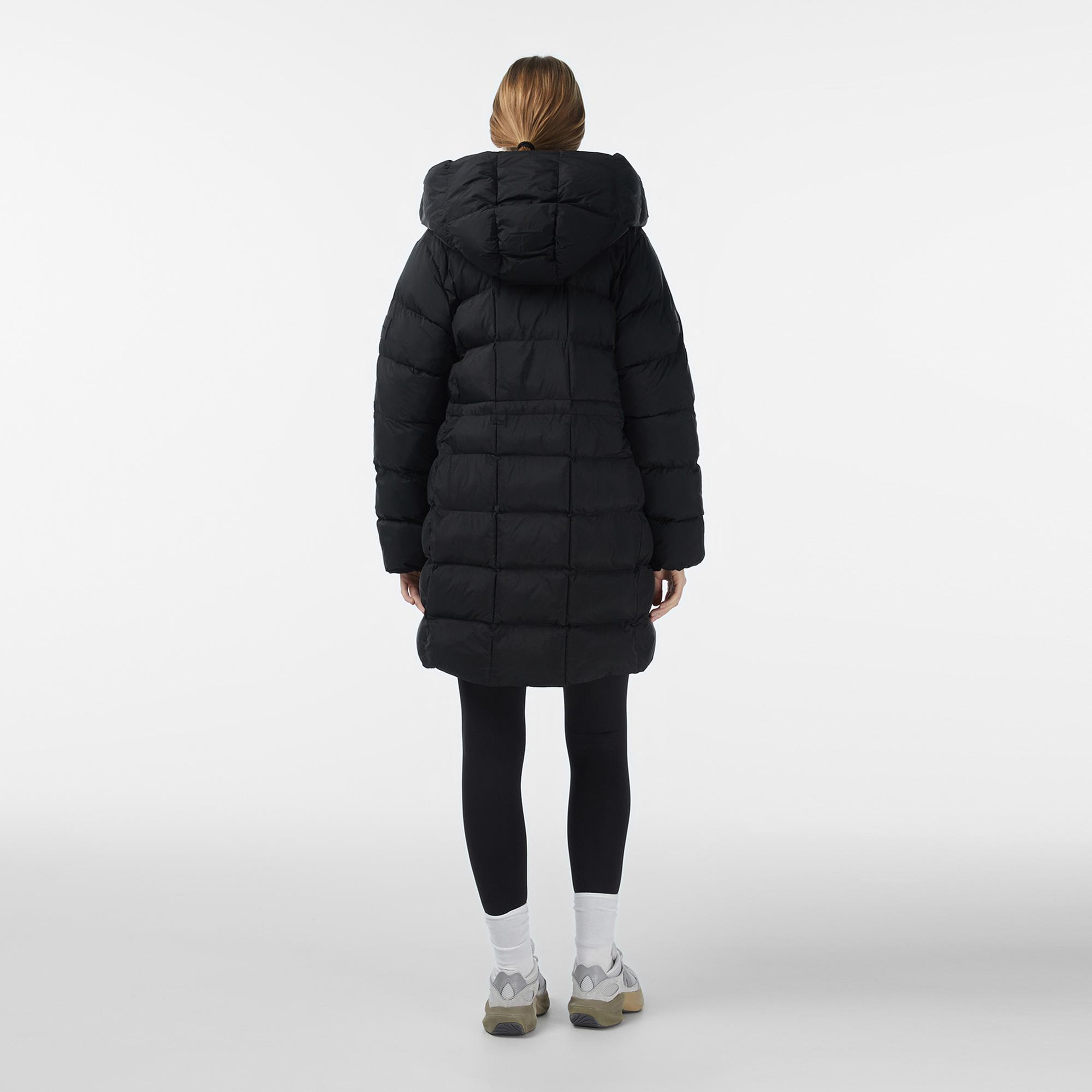 Calvin Klein Shine Wrap Puffer Kadın Siyah Mont