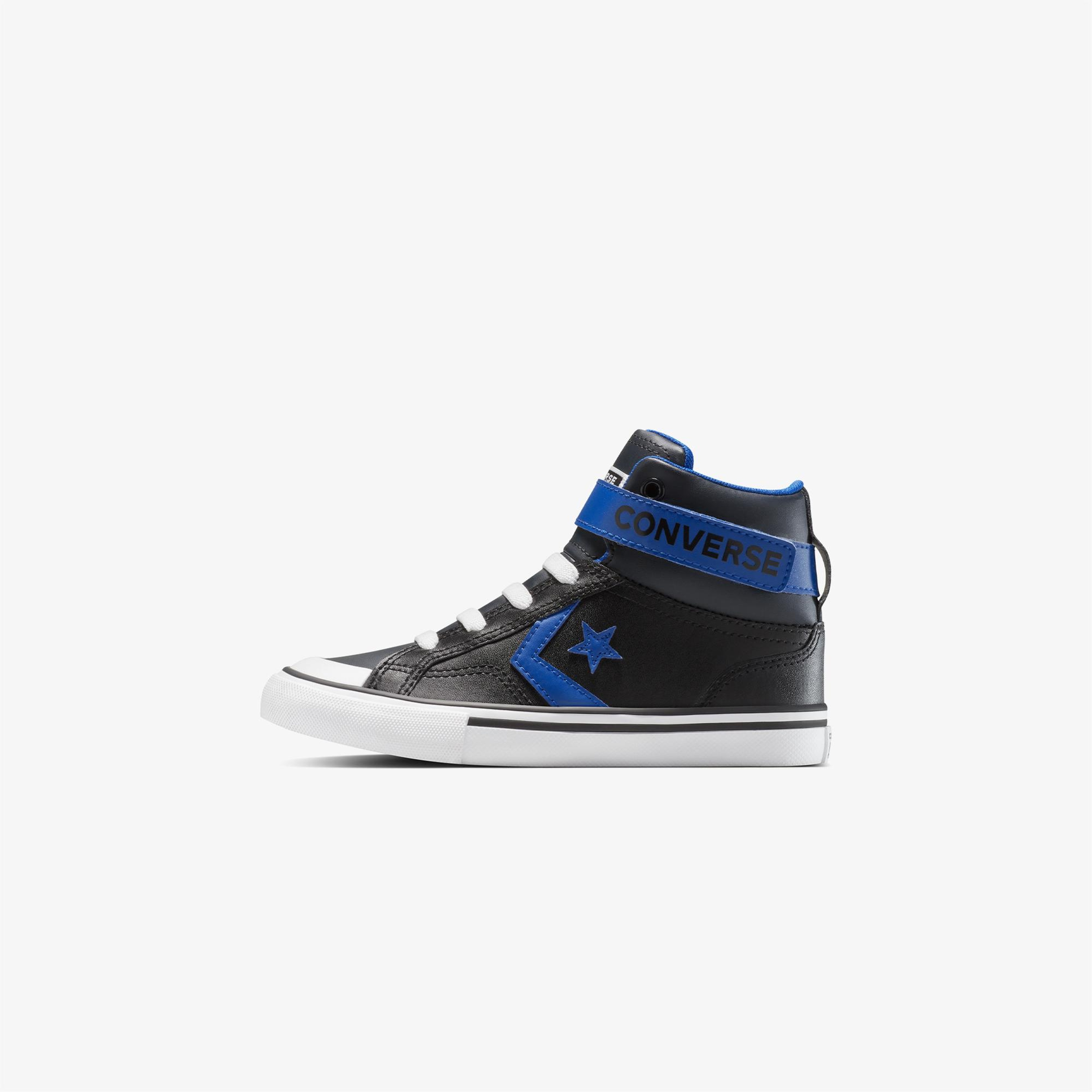 Converse Pro Blaze Strap Leather Easy On Çocuk Siyah Sneaker