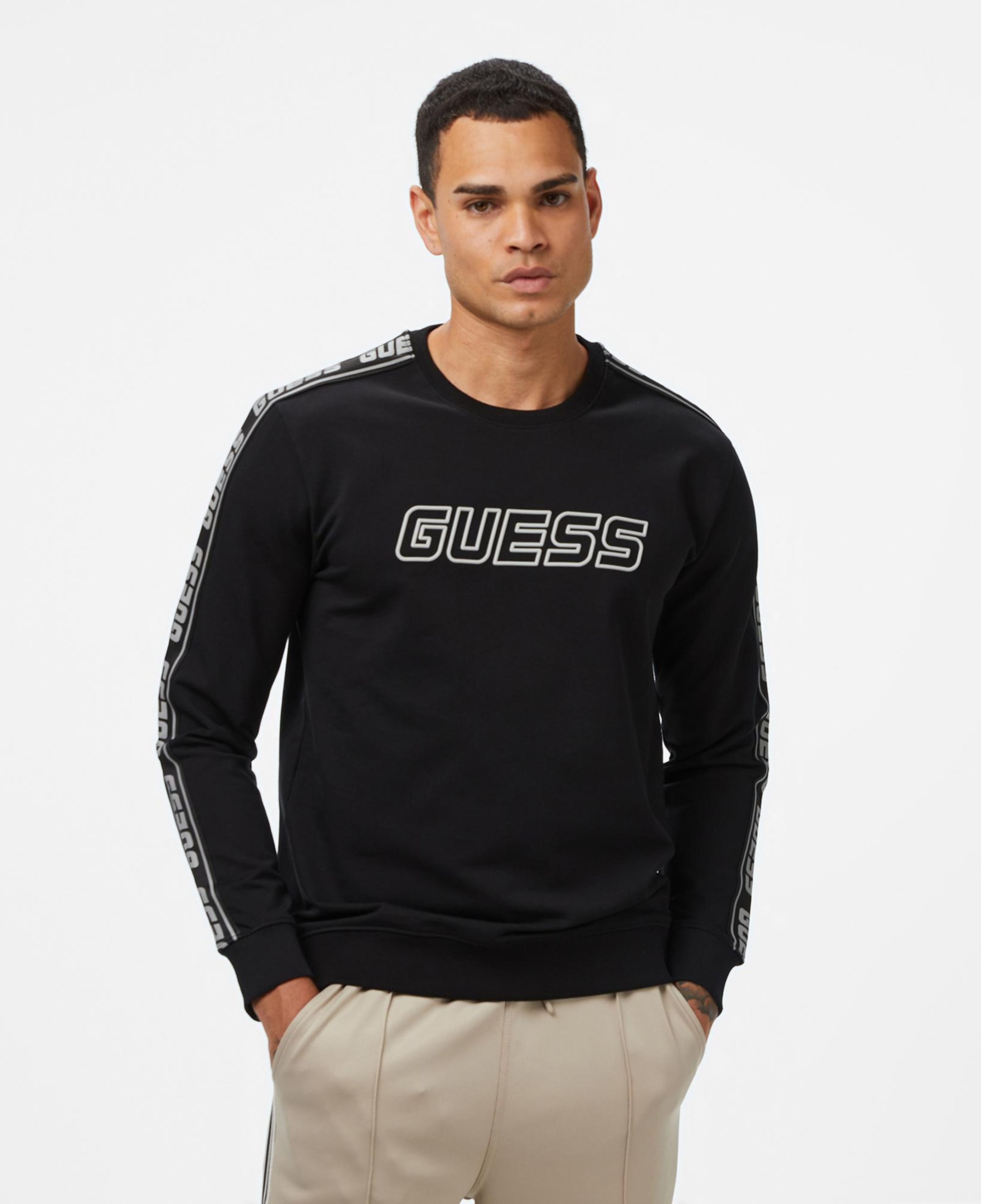 Guess Arlo Erkek Siyah Sweatshirt
