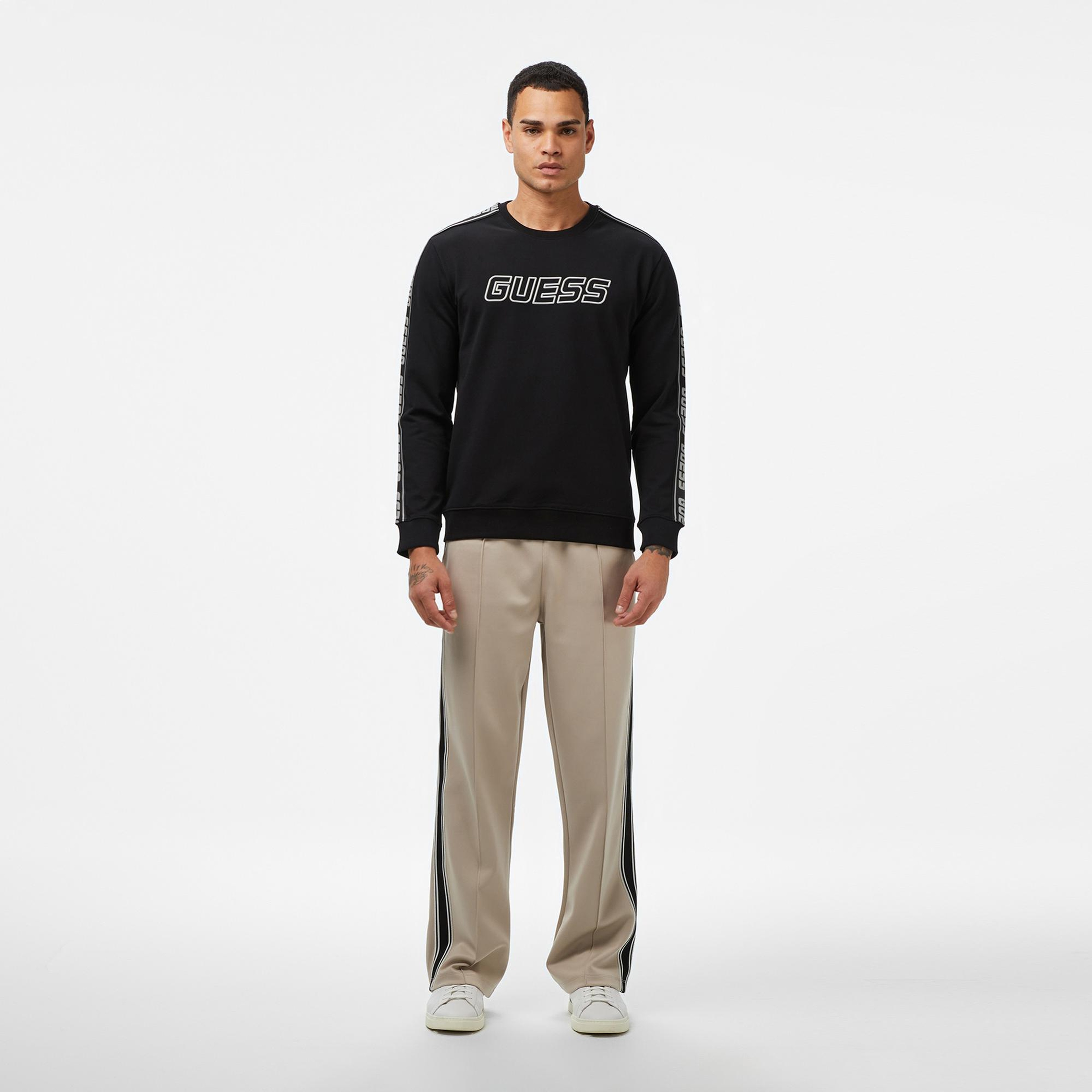 Guess Arlo Erkek Siyah Sweatshirt