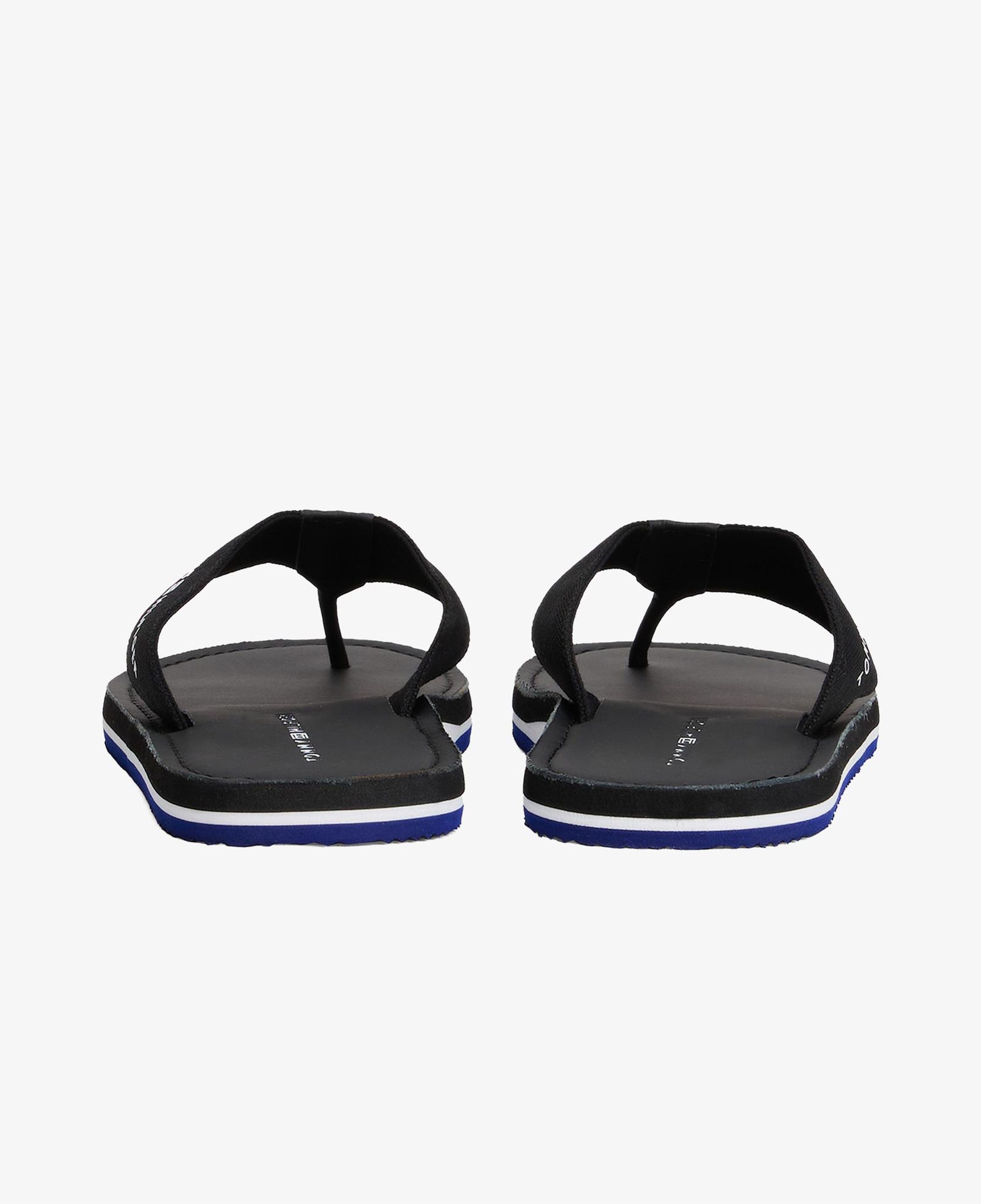 Tommy Hilfiger Leather Beach Erkek Siyah Terlik