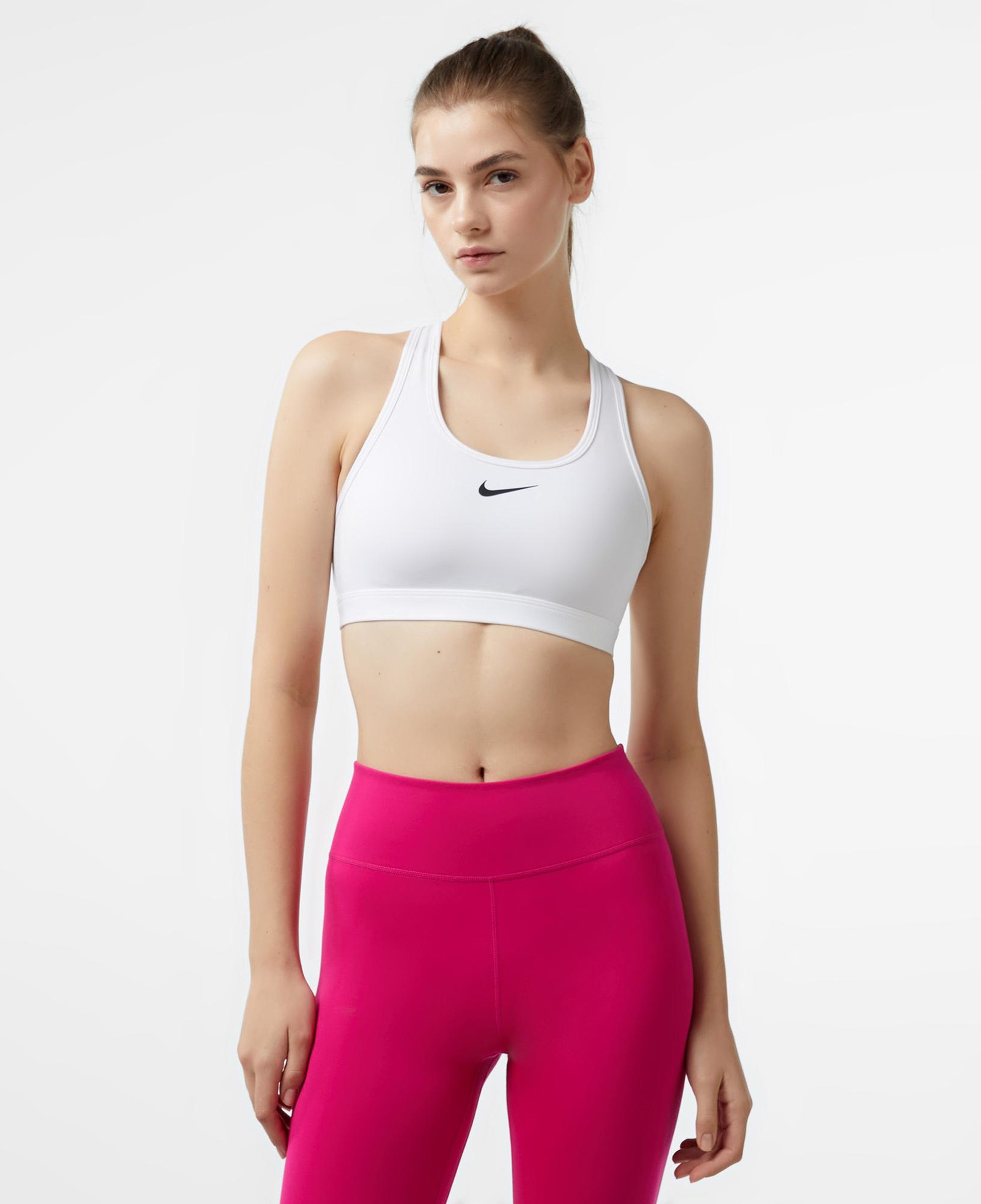 Nike Swoosh Med Sport Kadın Beyaz Bra