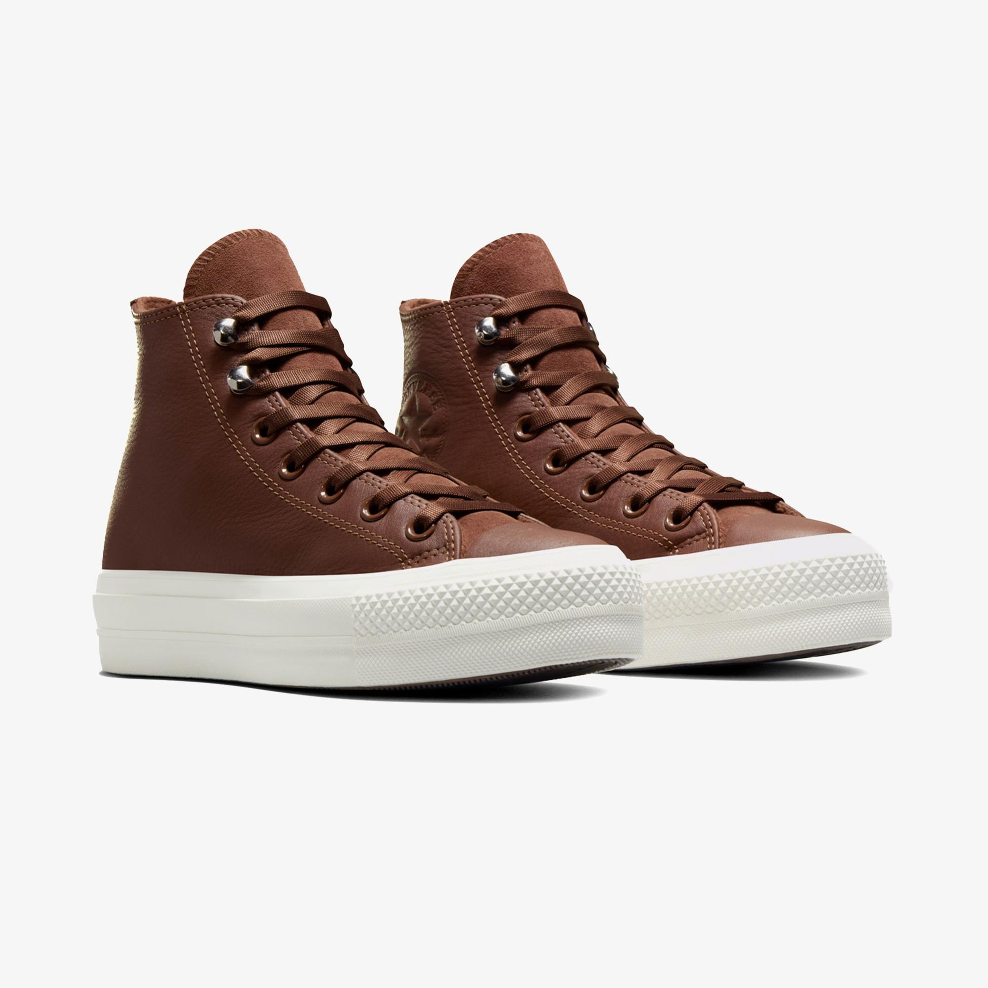 Converse Ctas Lift Hi Bear Kadın Kahverengi Sneaker