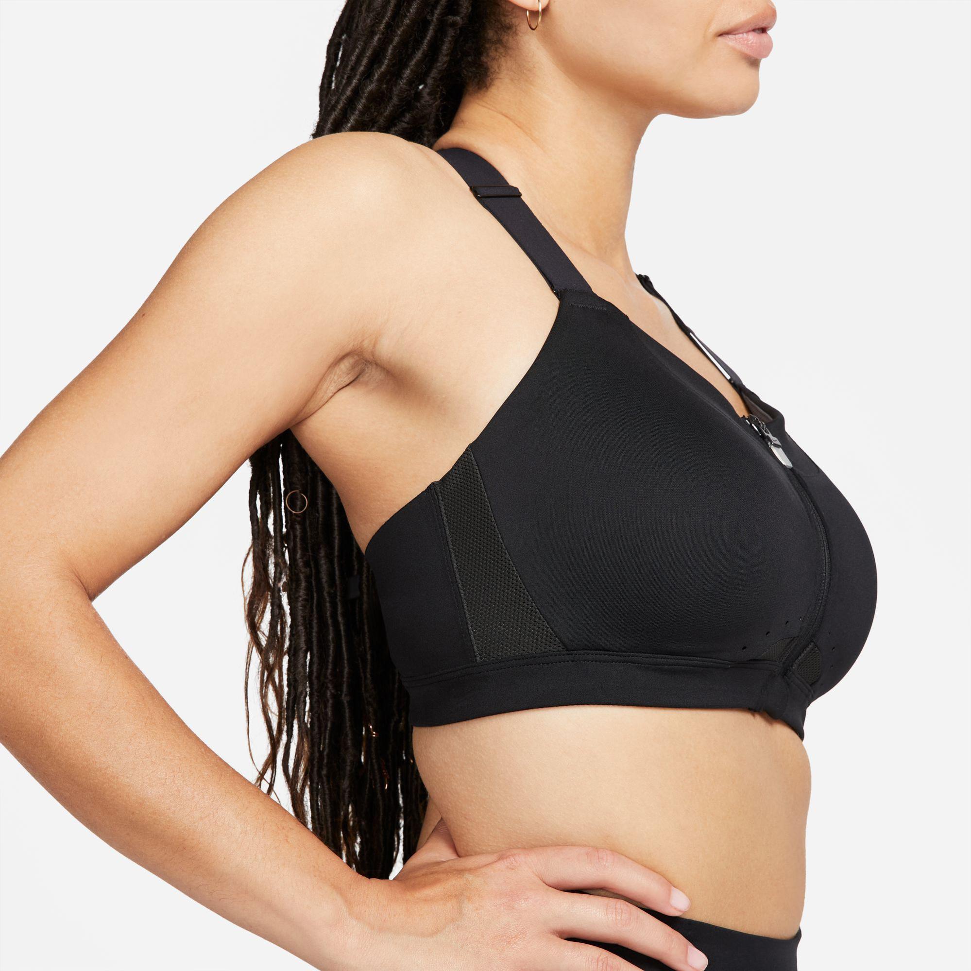 Nike Dri-Fit Alpha Zip-Front Kadın Siyah Bra