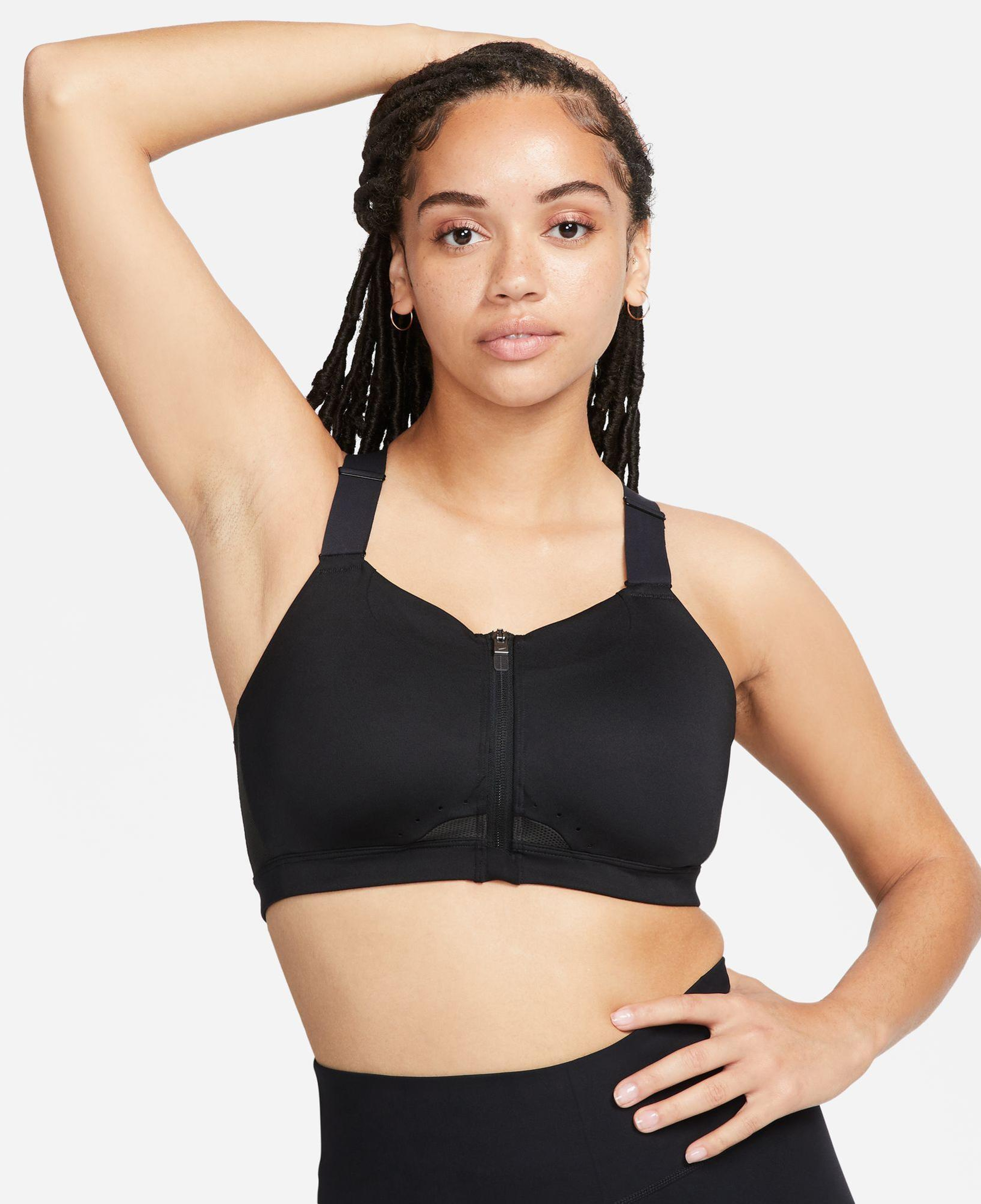 Nike Dri-Fit Alpha Zip-Front Kadın Siyah Bra