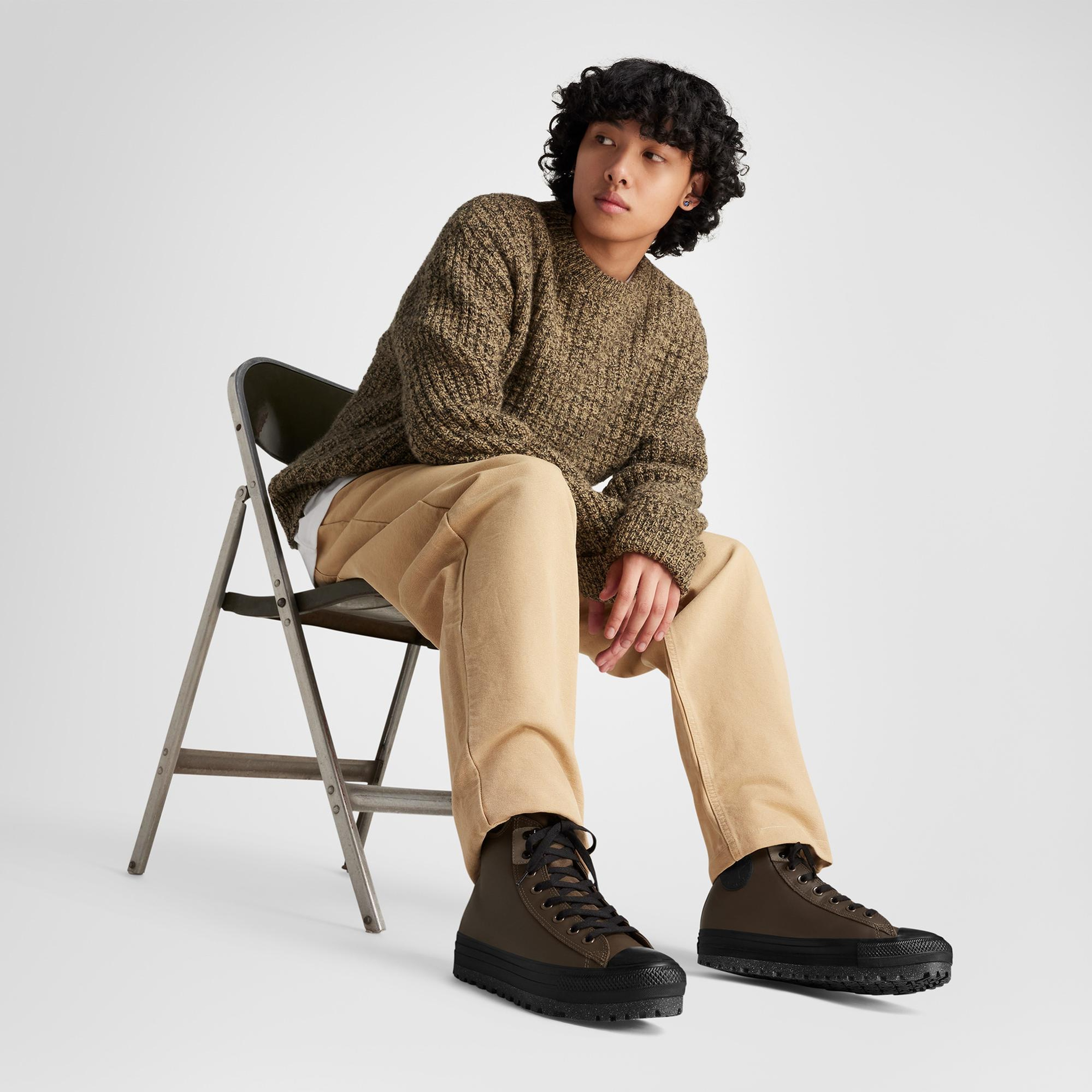 Converse Chuck Taylor All Star City Trek Unisex Kahverengi Deri Su Geçirmez Bot