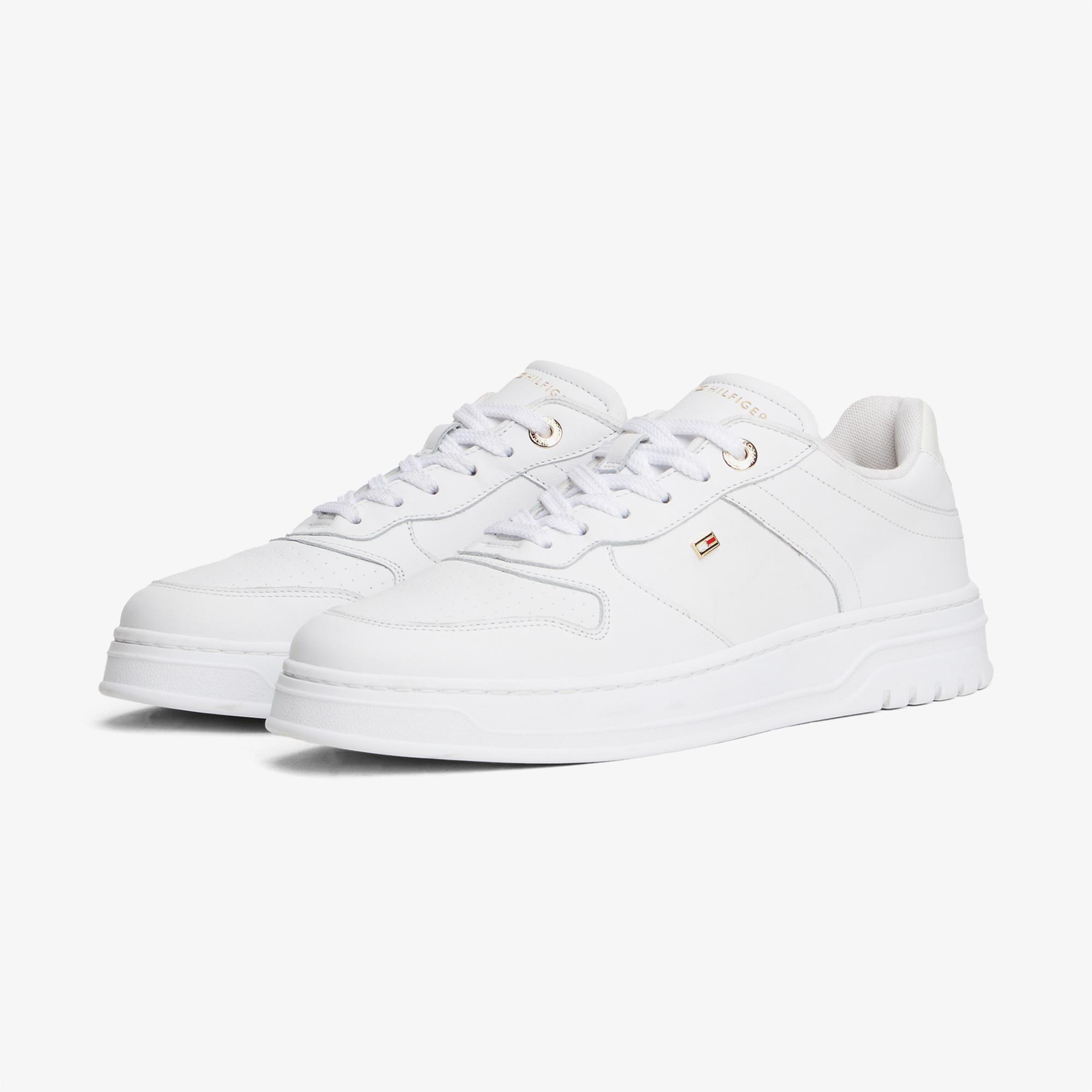 Tommy Hilfiger Sporty Cupsole Kadın Beyaz Sneaker